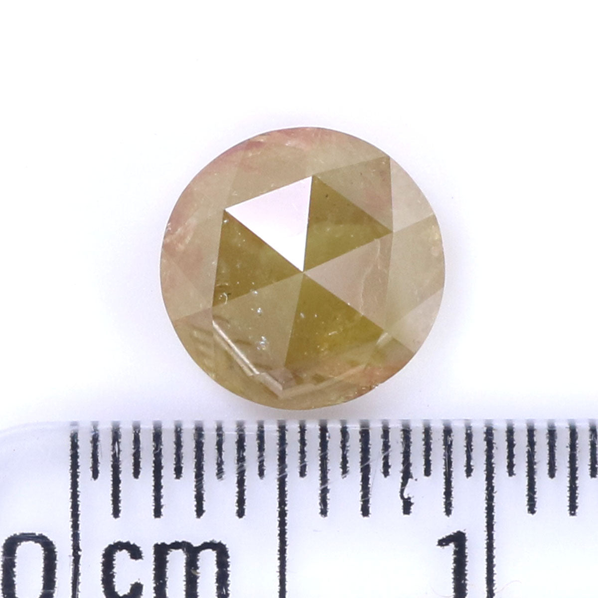 Natural Loose Rose Cut Yellow Color Diamond 1.37 CT 6.80 MM Round Rose Cut Shape Diamond L9940