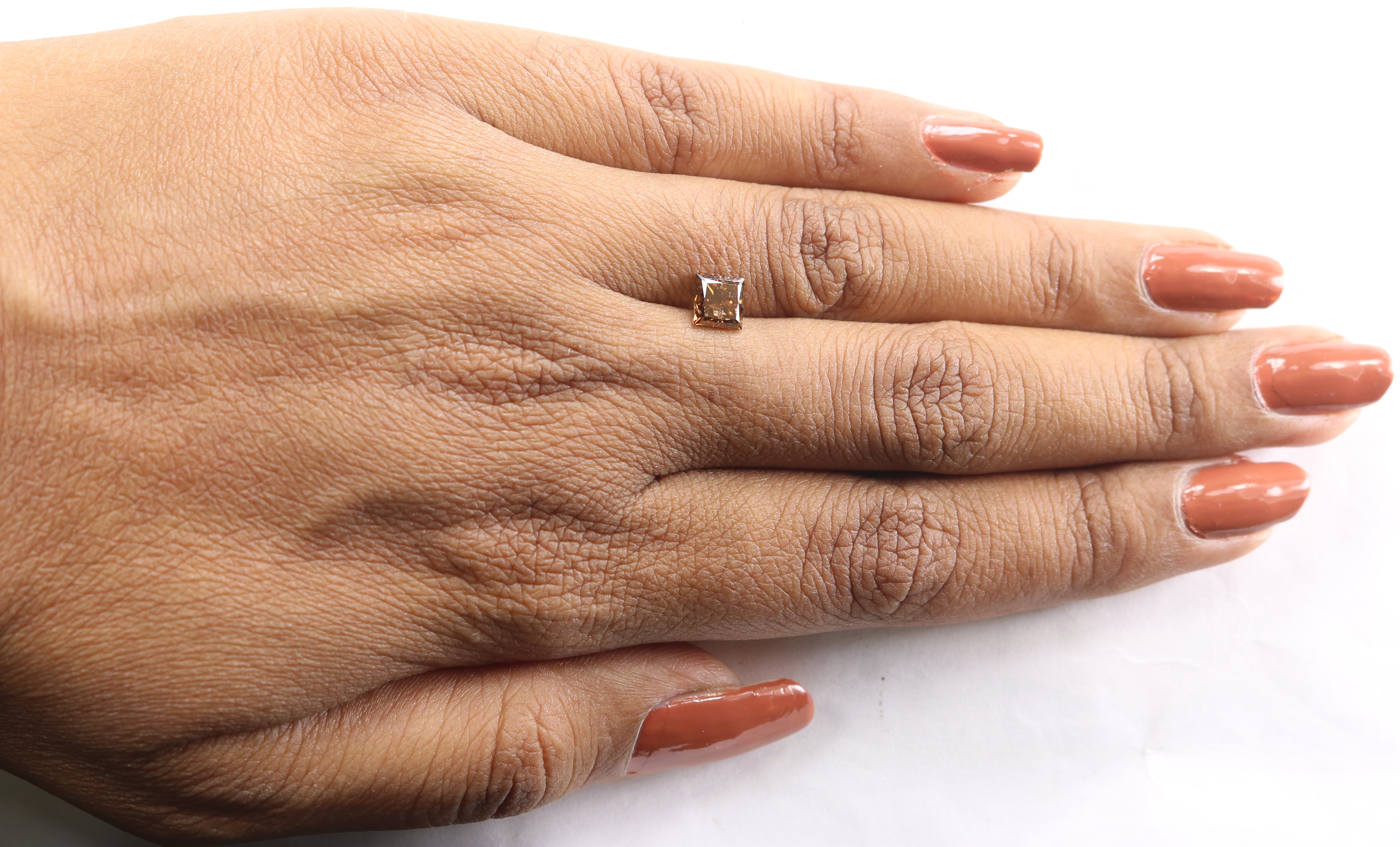 1.00 Ct Natural Loose Princess Shape Diamond Brown Color Princess Cut Diamond 5.40 MM Natural Brown Princess Brilliant Cut Diamond QL1758