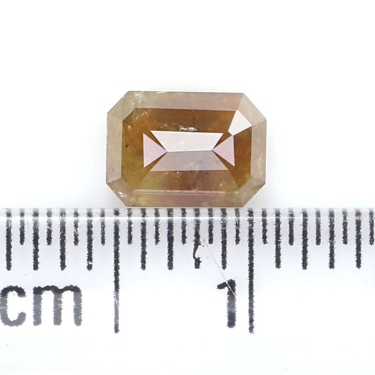 0.72 Ct Natural Loose Emerald Cut Diamond Brown Color Emerald Diamond 5.95 MM Natural Loose Diamond Brown Color Emerald Cut Diamond LQ333