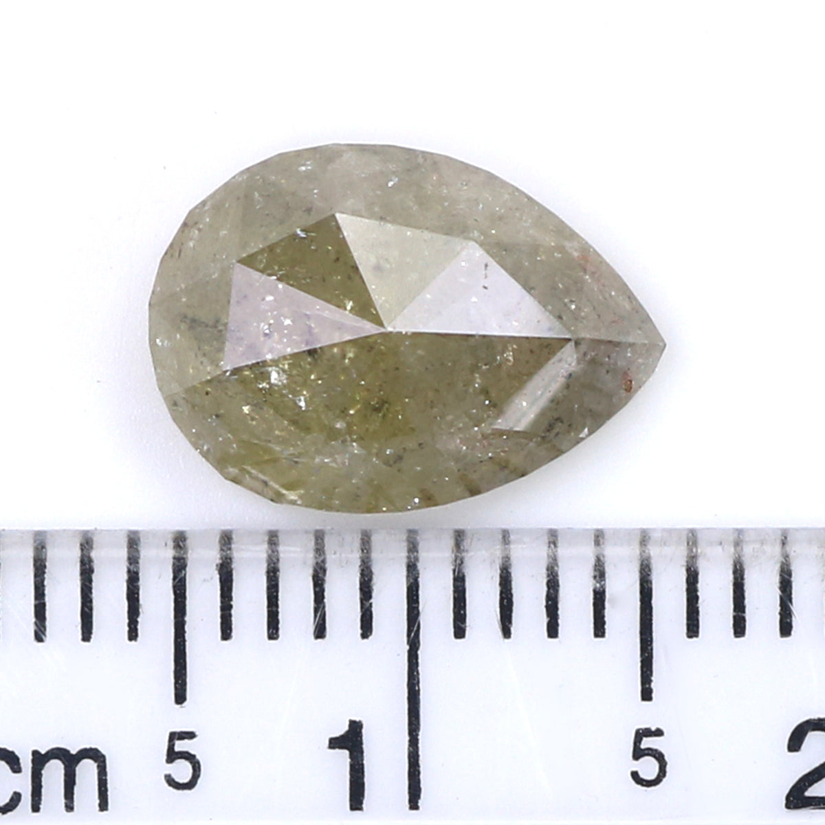 3.26 CT Natural Loose Pear Shape Diamond Grey Color Pear Cut Diamond 11.15 MM Natural Loose Grey Color Diamond Pear Rose Cut Diamond LQB2118