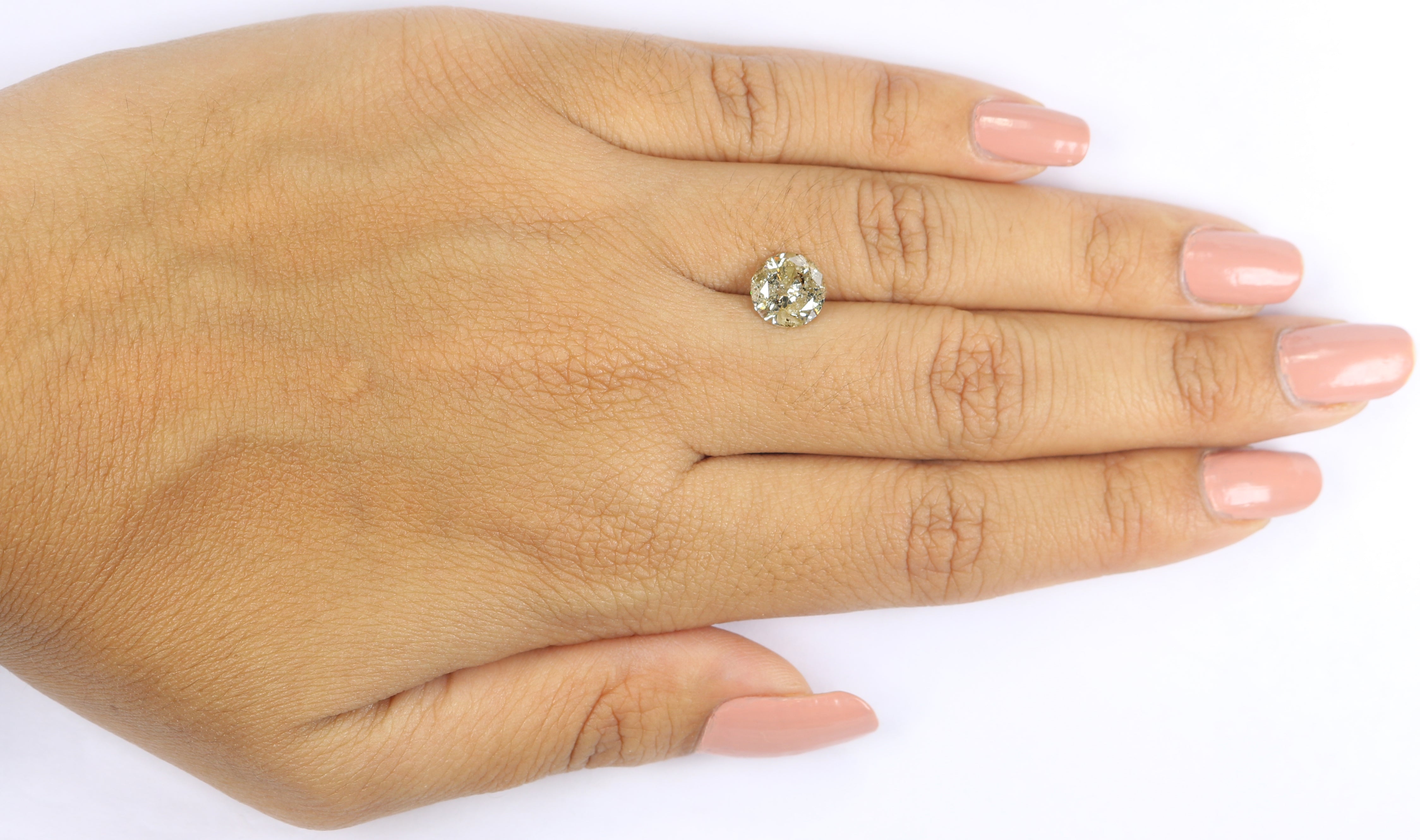 2.01 Ct Natural Loose Round Shape Diamond Brown Color Round Diamond 7.85 MM Natural Loose Brown Diamond Round Brilliant Cut Diamond QL405