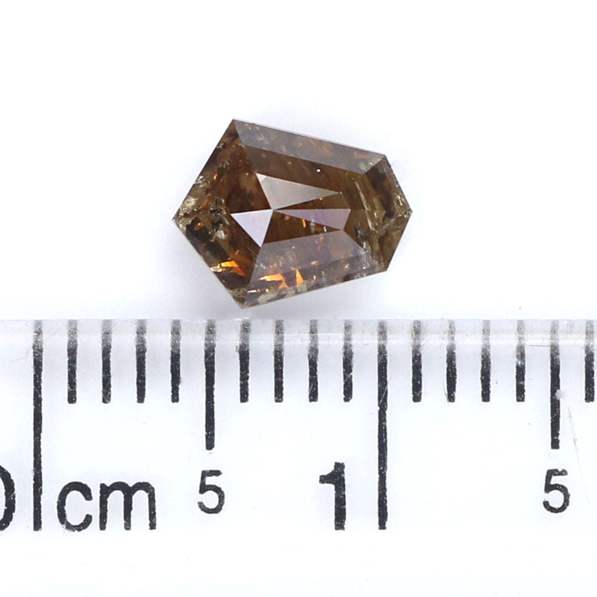 0.91 CT Natural Loose Shield Shape Diamond Brown Color Shield Cut Diamond 6.95 MM Natural Brown Color Diamond Shield Rose Cut Diamond LQ9584