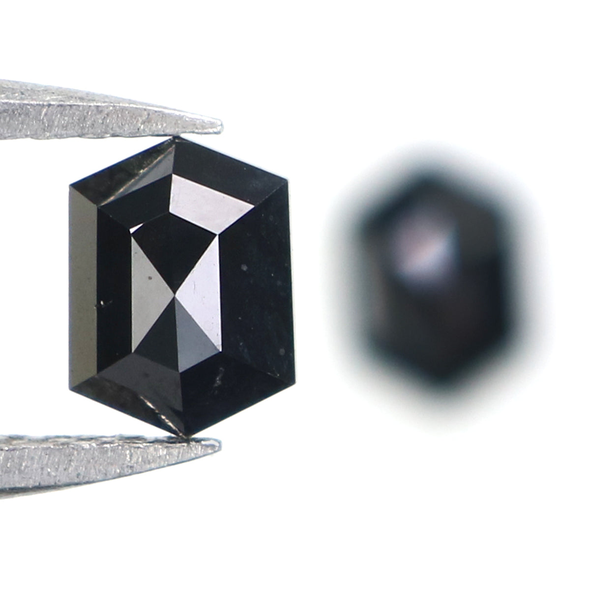 Natural Loose Hexagon Diamond, Hexagon Black Color Diamond, Natural Loose Diamond, Hexagon Rose Cut Diamond 0.74 CT Hexagon Shape L2746