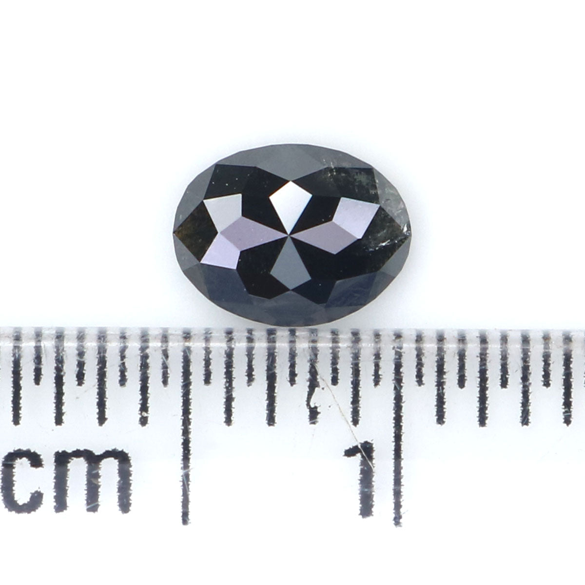 0.43 CT Natural Loose Oval Shape Diamond Salt And Pepper Oval Diamond 5.65 MM Natural Loose Black Grey Color Oval Rose Cut Diamond KQ2582