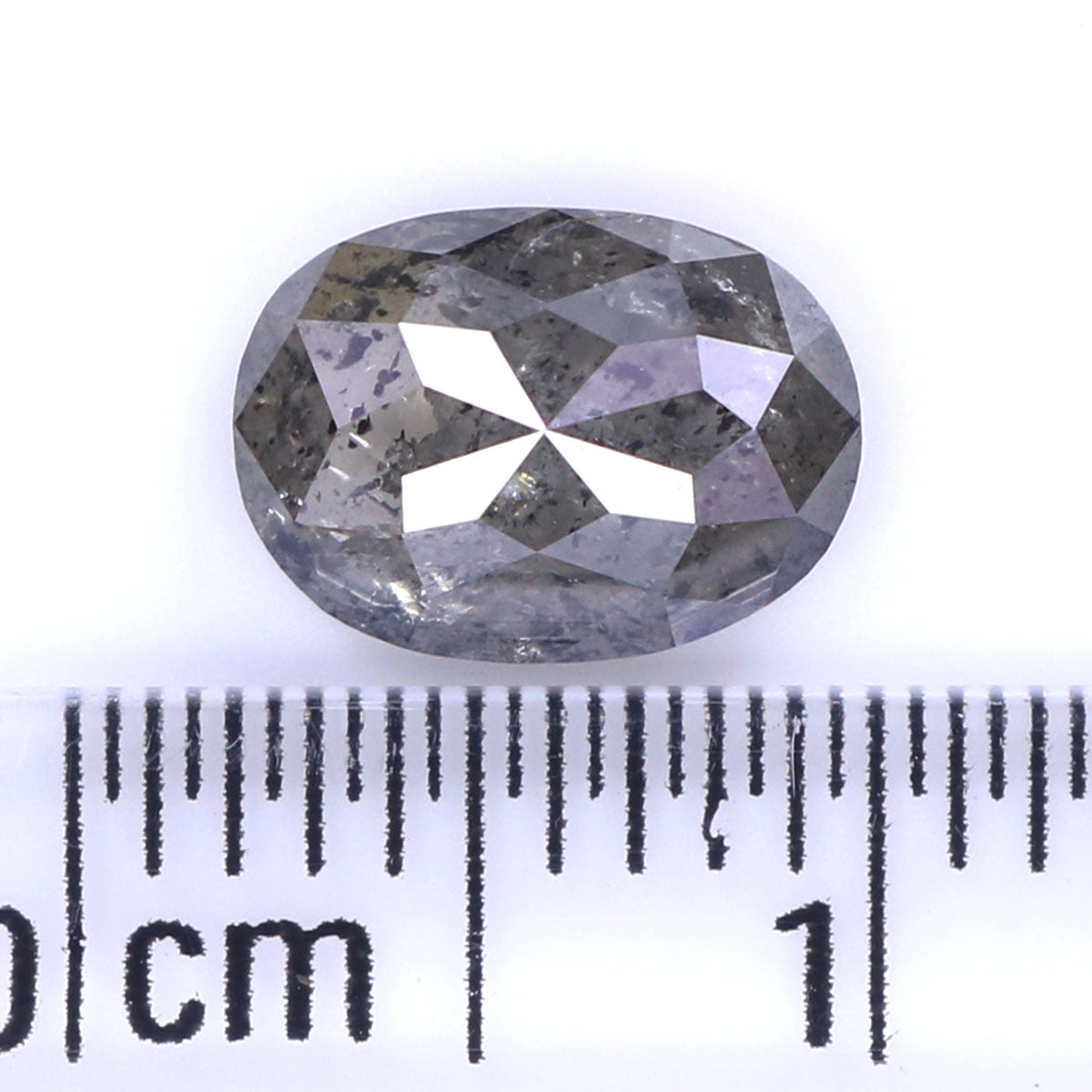 1.25 CT Natural Loose Oval Shape Diamond Salt And Pepper Oval Diamond 7.80 MM Natural Diamond Black Grey Color Oval Rose Cut Diamond LQ2206