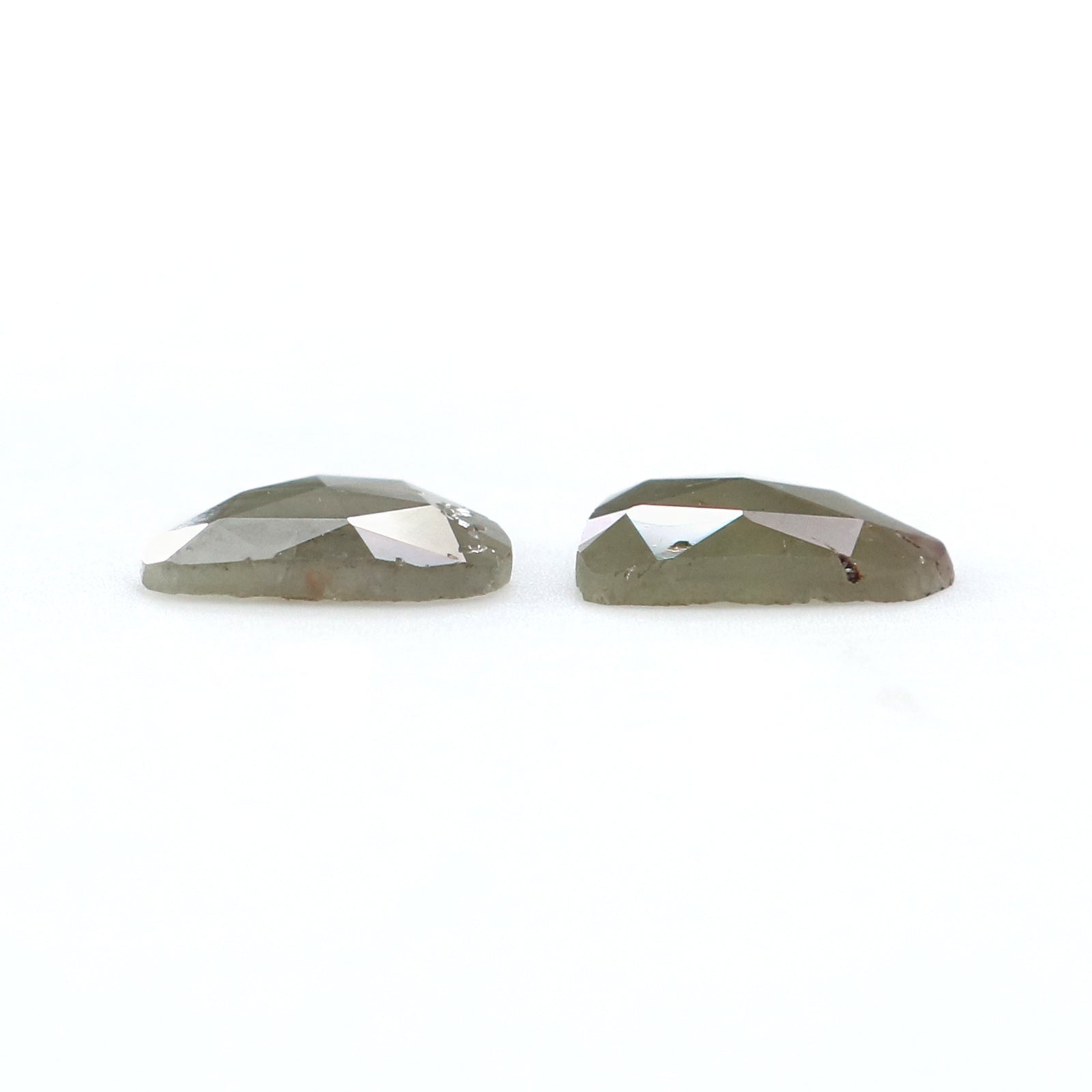1.45 CT Natural Loose Slice Shape Diamond Grey Color Slice Cut Diamond 7.65 MM Natural Loose Grey Color Slice Irregular Cut Diamond KQ2603