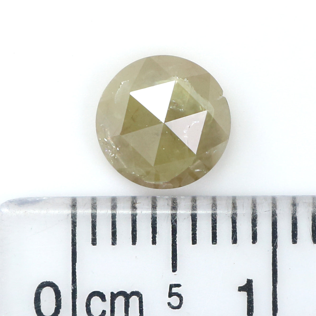 1.49 CT Natural Loose Round Rose Cut Diamond Light Yellow Color Round Shape Diamond 6.75 MM Natural Loose Green Color Round Diamond LQ5803