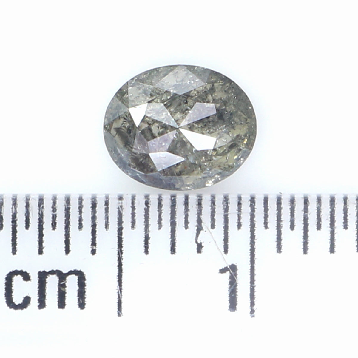 0.55 CT Natural Loose Oval Shape Diamond Salt And Pepper Oval Cut Diamond 5.80 MM Natural Loose Black Grey Color Oval Rose Cut Diamond LQ810