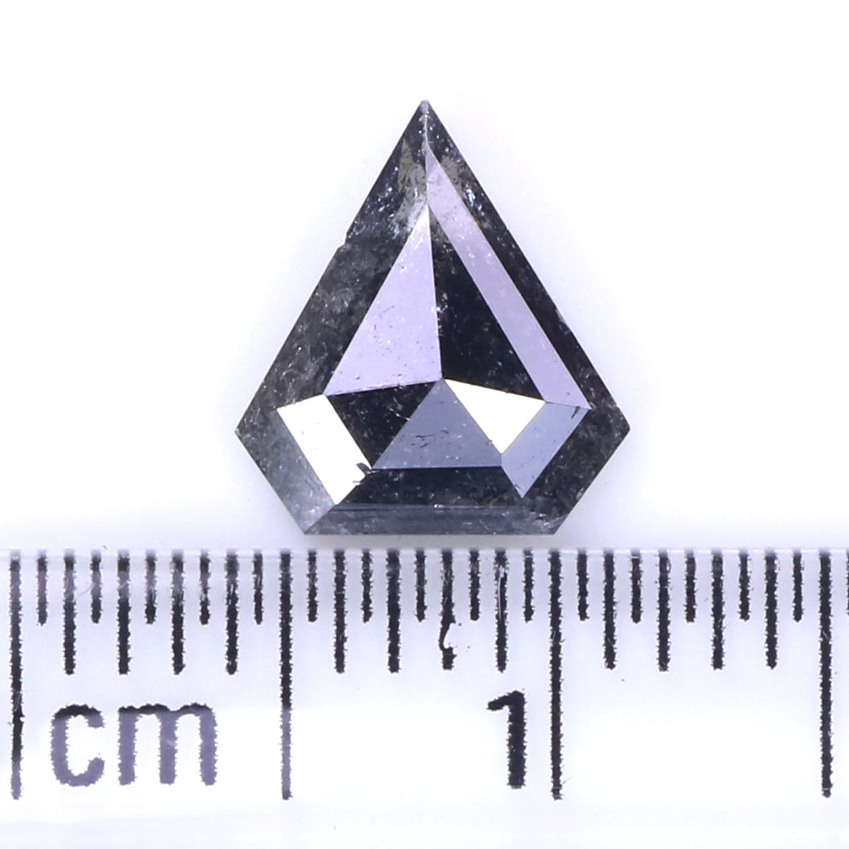 0.90 Ct Natural Loose Shield Shape Diamond Black Color Shield Cut Diamond 8.05 MM Natural Loose Salt And Pepper Shield Cut Diamond LQ2203
