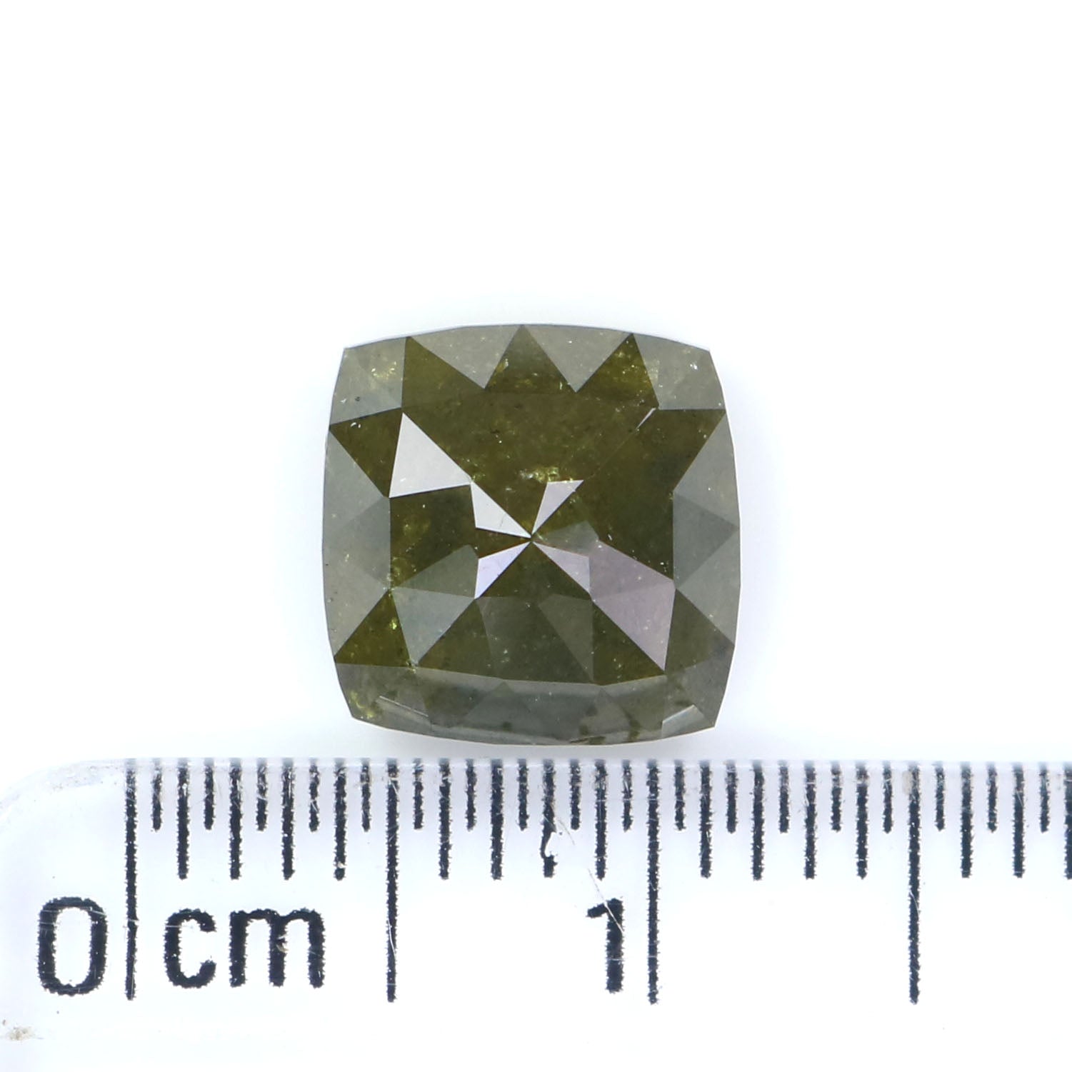 2.60 CT Natural Loose Square Shape Diamond Green Square Cut Diamond 8.05 MM Natural Loose Green Color Diamond Square Rose Cut Diamond QL2464