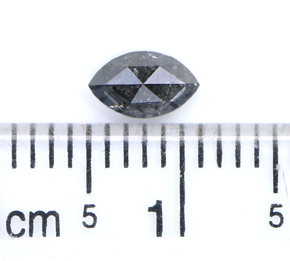 0.49 CT Natural Loose Marquise Shape Diamond Salt And Pepper Marquise Rose Cut Diamond 6.05 MM Black Grey Color Marquise Cut Diamond LQ8829