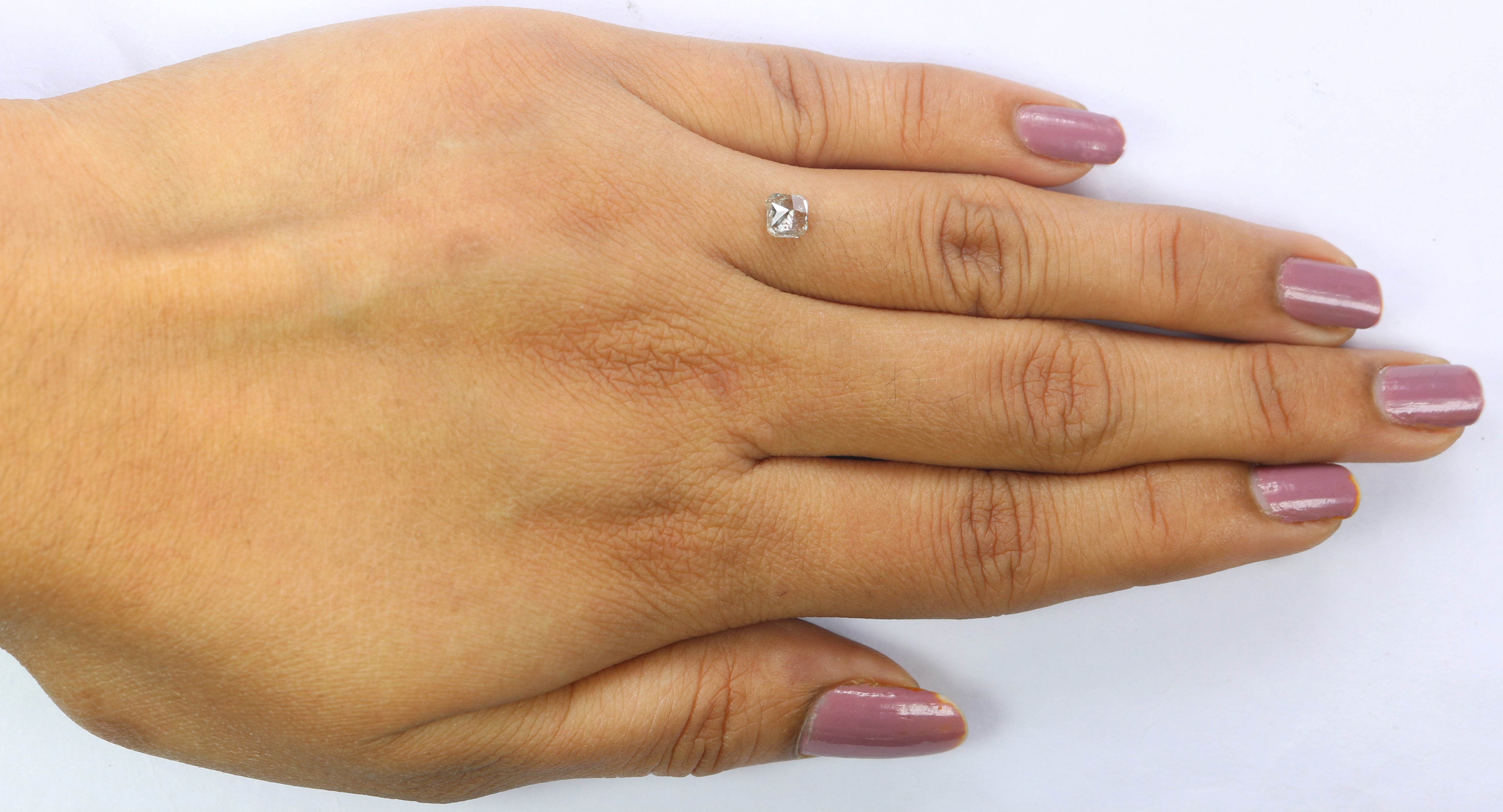 0.54 CT Natural Loose Cushion Shape Diamond Grey Color Cushion Cut Diamond 4.40 MM Natural Yellow Color Cushion Brilliant Cut Diamond LQ5947