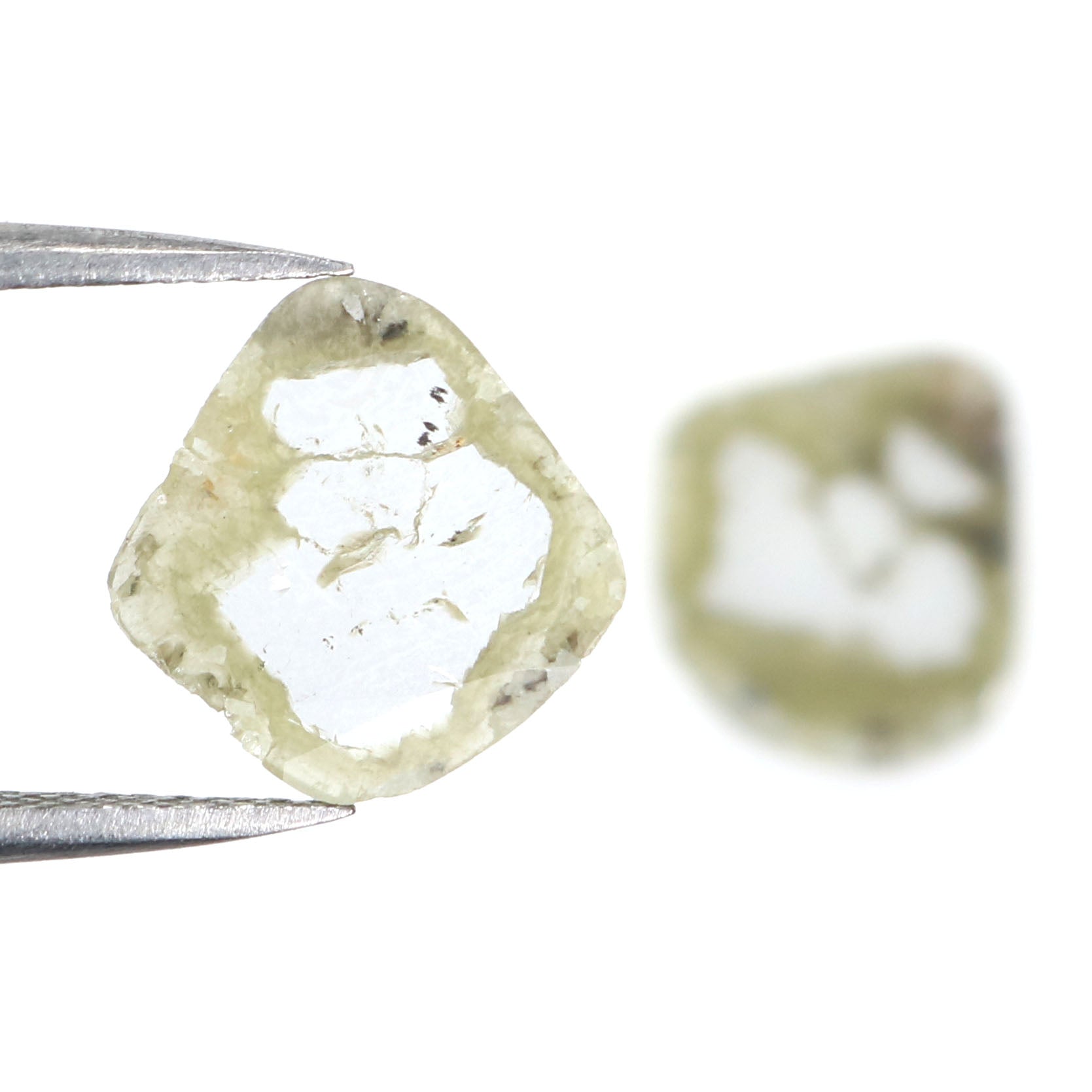2.20 CT Natural Loose Slice Shape Diamond Grey Color Slice Diamond 10.75 MM Natural Loose Grey Diamond Slice Irregular Cut Diamond LQ2434