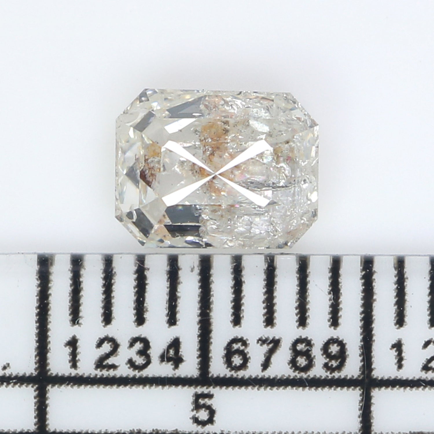 1.05 CT Natural Loose Emerald Shape Diamond White - G Color Emerald Cut Diamond 6.30 MM Natural Loose Emerald Shape Rose Cut Diamond QL2581