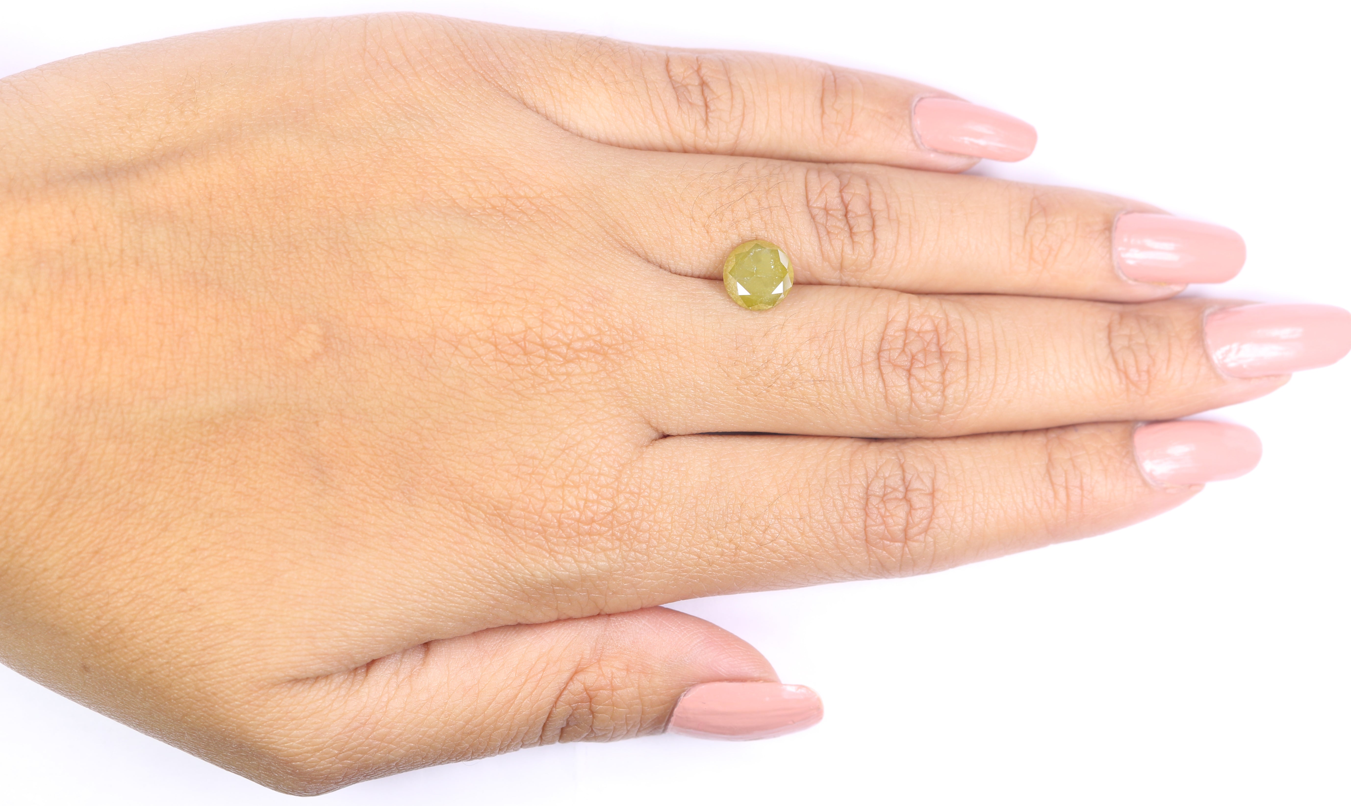 2.24 CT Natural Loose Round Shape Diamond Yellow Color Round Cut Diamond 7.75 MM Natural Yellow Diamond Round Brilliant Cut Diamond LQ9966