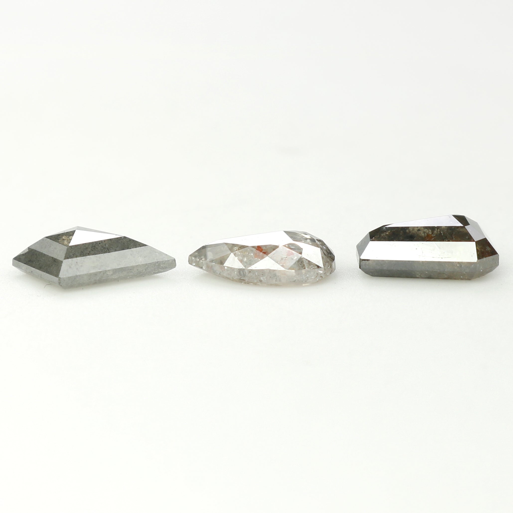 1.54 Ct Natural Loose Diamond, Mix Diamond, Salt And Pepper Diamond, Black Diamond, Grey Diamond, Minimal Diamond, Geometric Diamond, KDL713