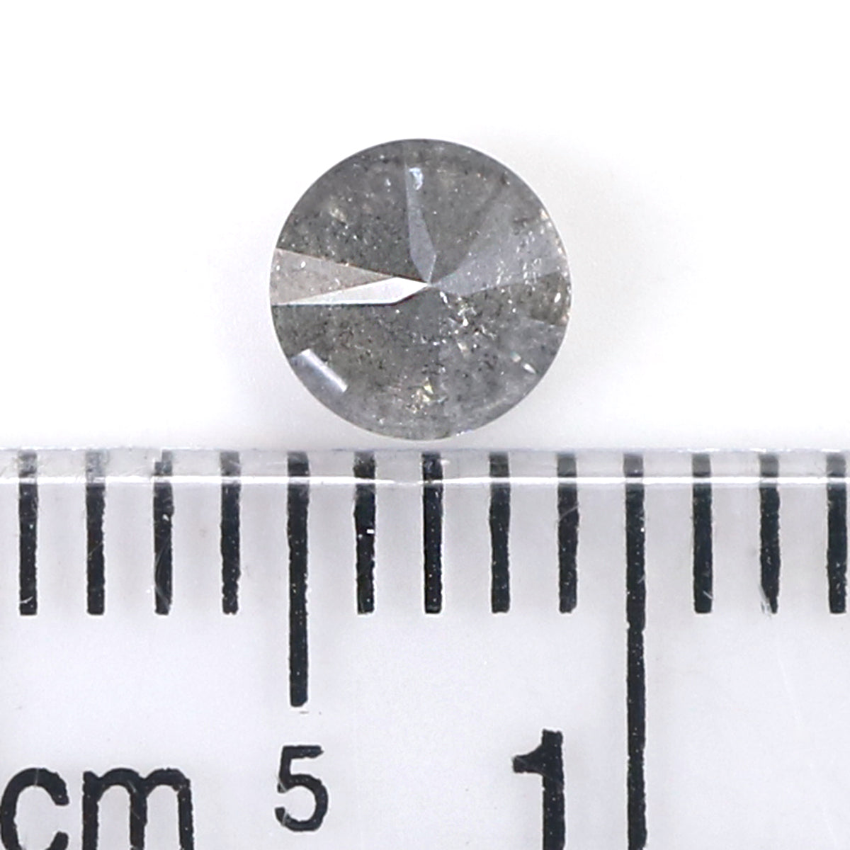 0.36 CT Natural Loose Round Shape Diamond Salt And Pepper Round Diamond 4.45 MM Natural Black Grey Color Round Brilliant Cut Diamond LQ1962