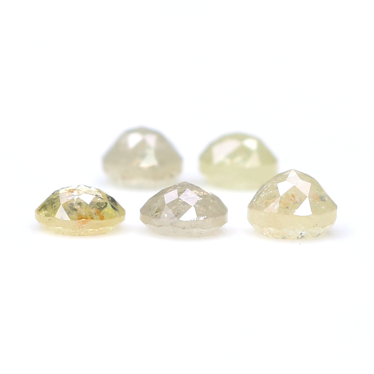 1.24 CT Natural Loose Round Rose Cut Diamond Yellow Color Round Shape Diamond 3.50 MM Natural Loose Grey Color Round Rose Cut Diamond LQ9782
