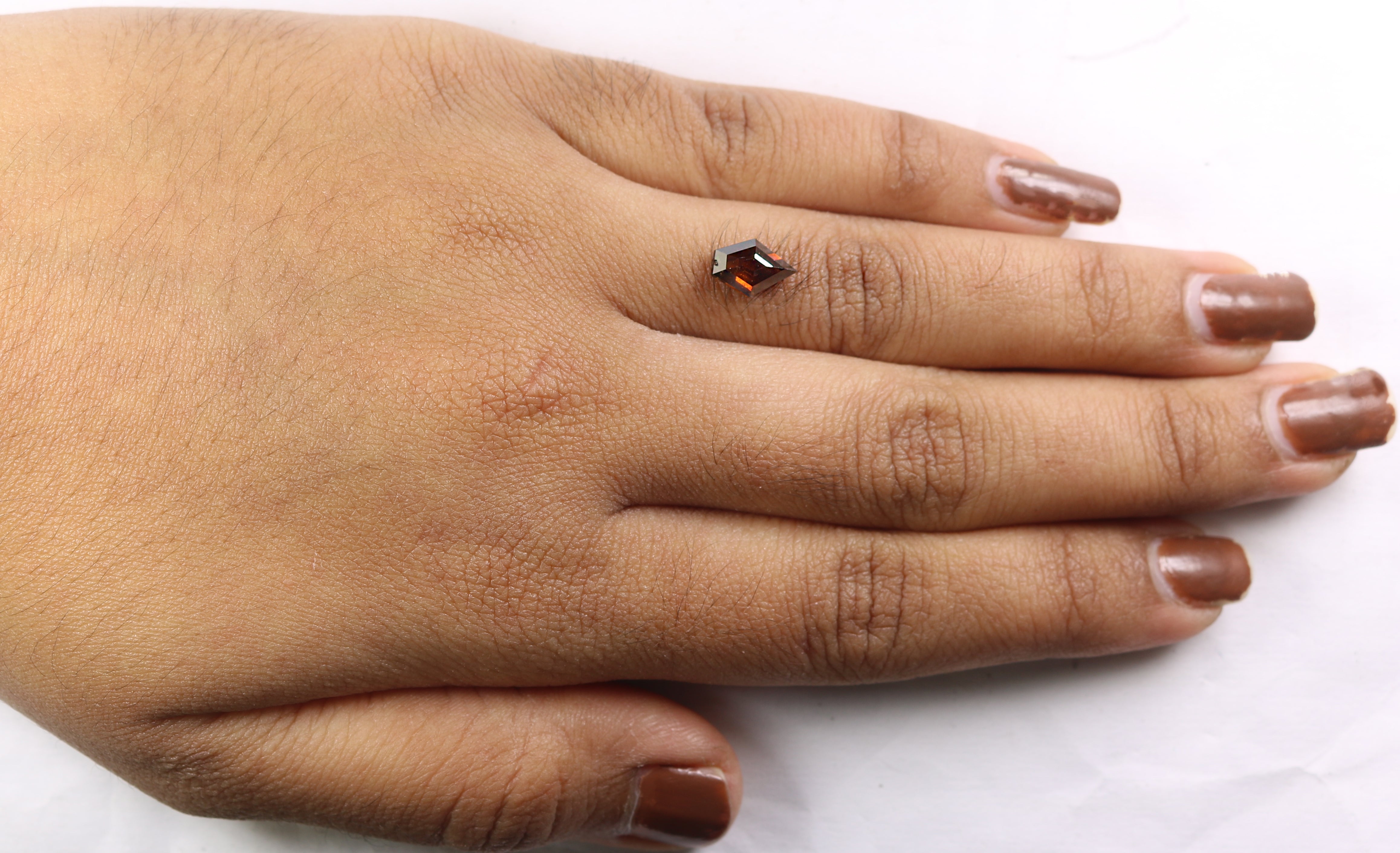 1.04 CT Natural Loose Shield Shape Diamond Brown Color Shield Cut Diamond 8.65 MM Natural Loose Brown Diamond Shield Rose Cut Diamond QL1756