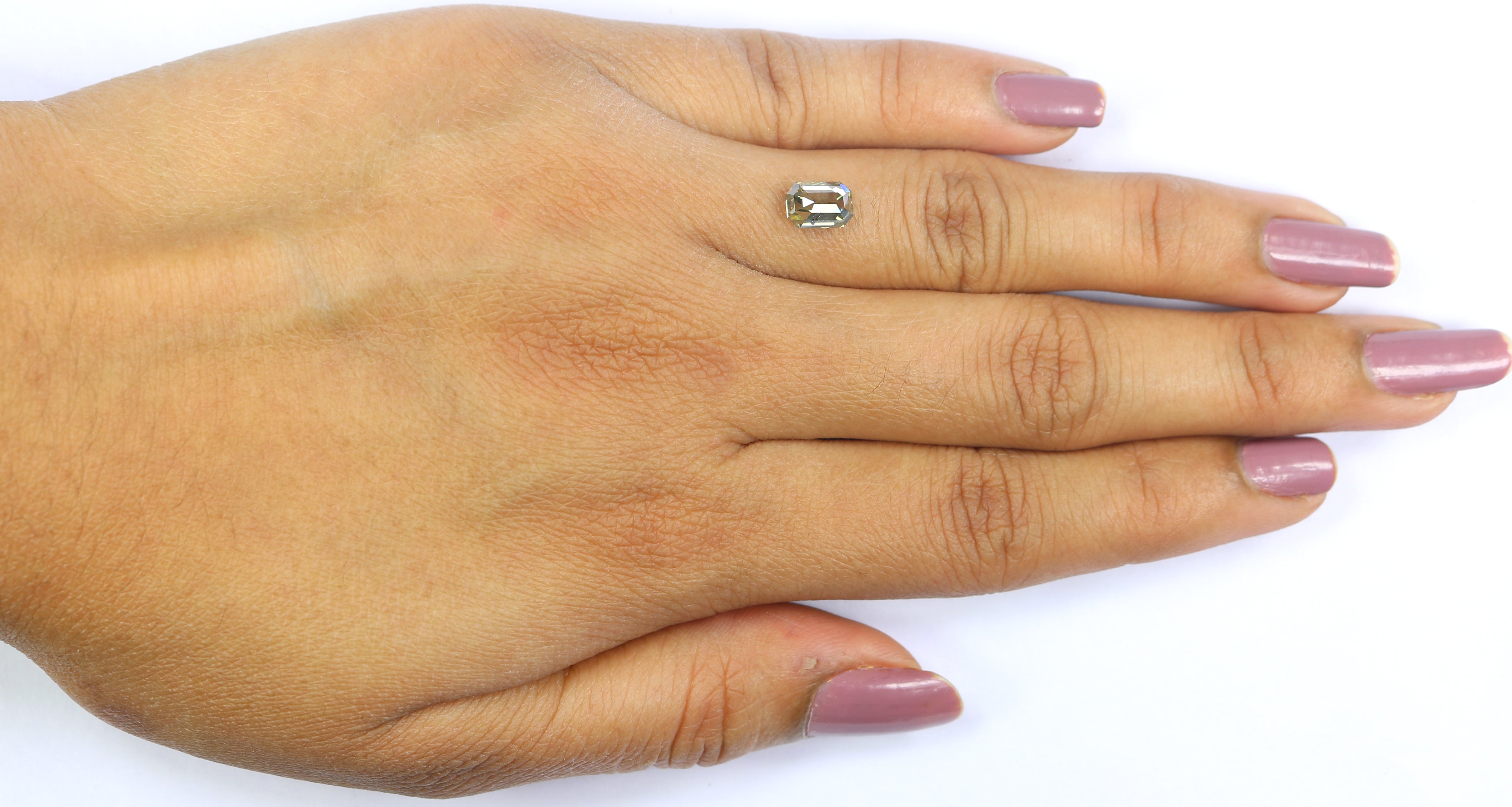 1.17 CT Natural Loose Emerald Shape Diamond White - K Color Emerald Shape Diamond 6.85 MM Natural White - K Emerald Rose Cut Diamond KDL2615