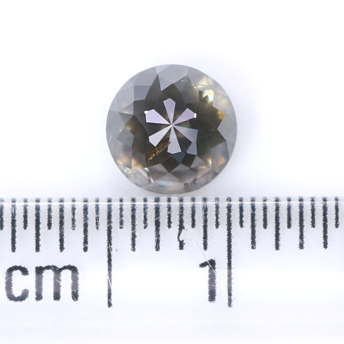 0.86 CT Natural Loose Rose Cut Diamond Black Color Round Rose Shape Diamond 5.50 MM Natural Loose Grey Color Round Rose Cut Diamond KQ2088
