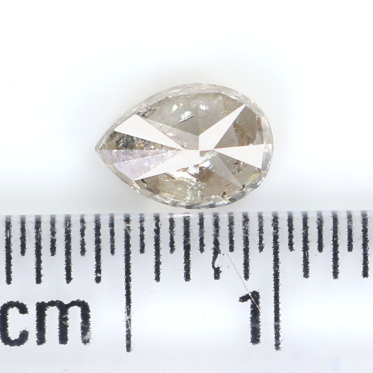 0.53 CT Natural Loose Pear Shape Diamond Grey Color Pear Cut Diamond 6.00 MM Natural Grey Color Diamond Pear Brilliant Cut Diamond KQ1008