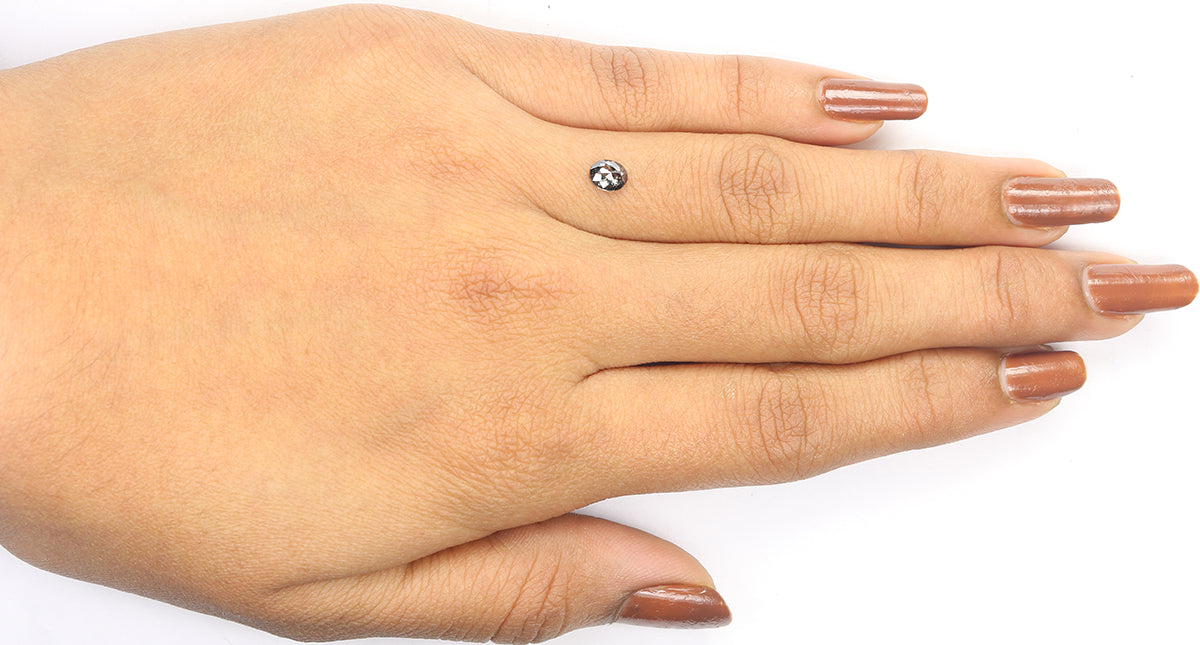 0.37 Ct Natural Loose Oval Shape Diamond Black Color Oval Cut Diamond 5.00 MM Natural Loose Salt And Pepper Oval Shape Diamond LQ1185