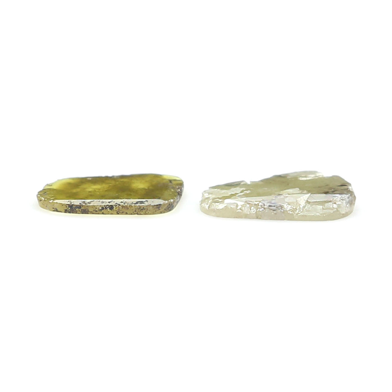 1.44 CT Natural Loose Slice Shape Diamond Yellow Color Slice Cut Diamond 8.10 MM Natural Loose Grey Color Slice Irregular Cut Diamond KQ2561