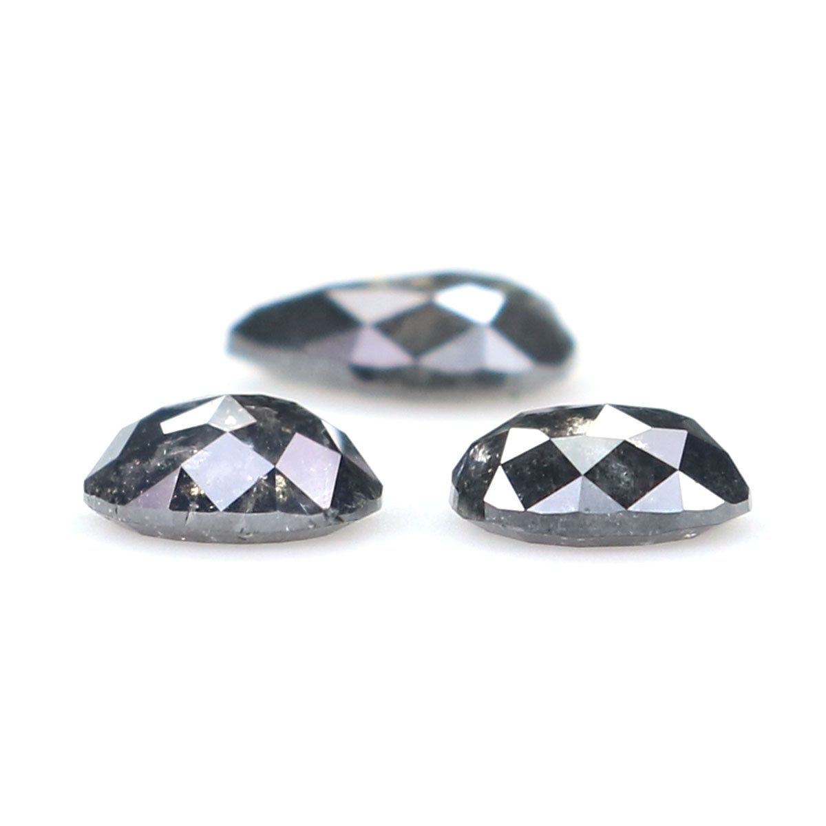 Natural Loose Mix Shape Salt And Pepper Diamond Black Grey Color 0.81 CT 4.46 MM Mix Shape Rose Cut Diamond KDL2446