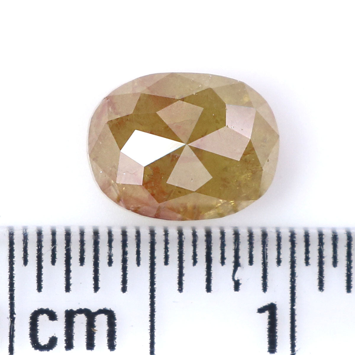 1.33 CT Natural Loose Oval Shape Diamond Brown Yellow Color Oval Diamond 6.80 MM Natural Brown Yellow Diamond Oval Rose Cut Diamond LQ7328