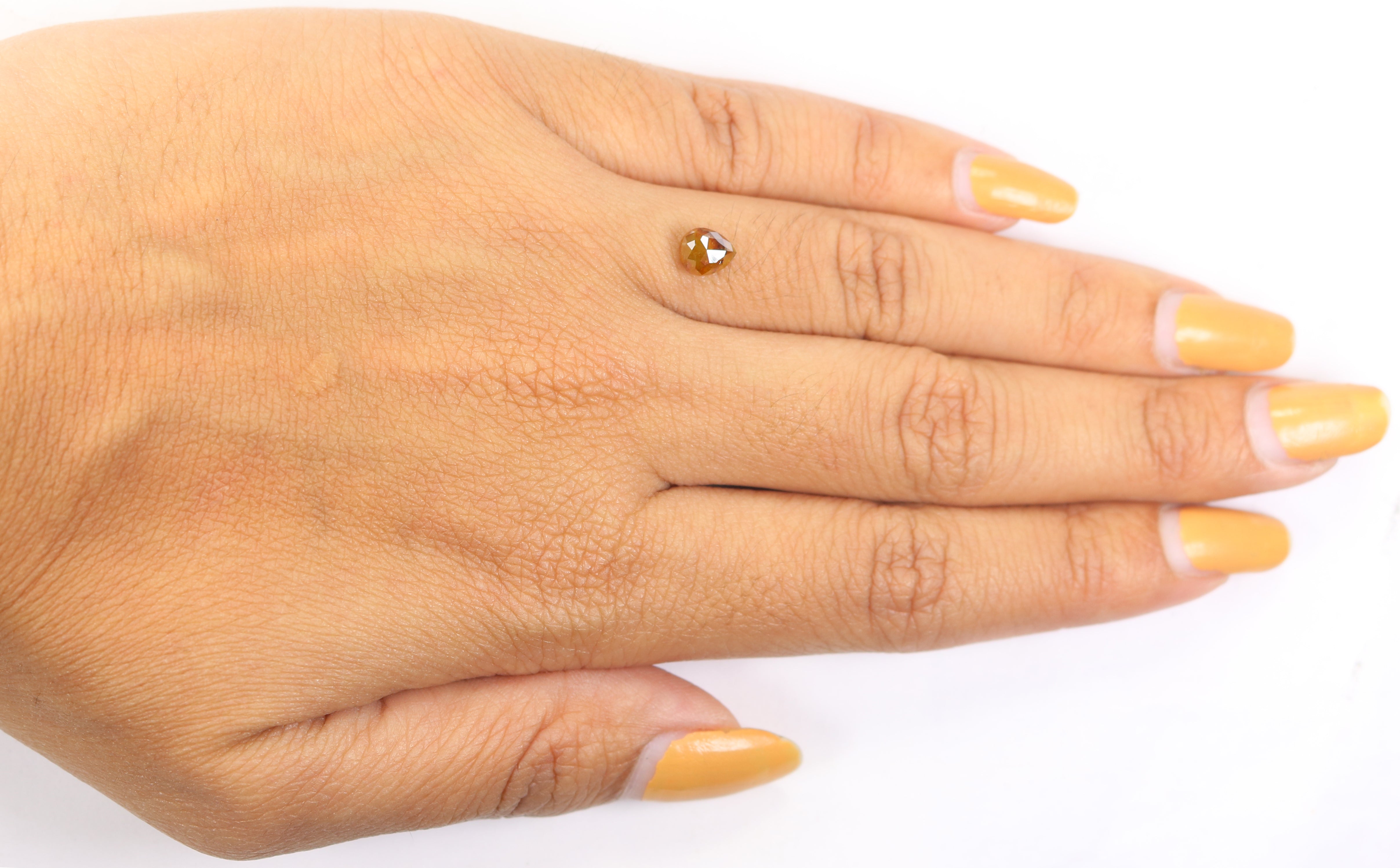 0.77 CT Natural Loose Pear Shape Diamond Yellow Color Pear Diamond 5.85 MM Natural Loose Brown Color Diamond Pear Rose Cut Diamond LQ1759