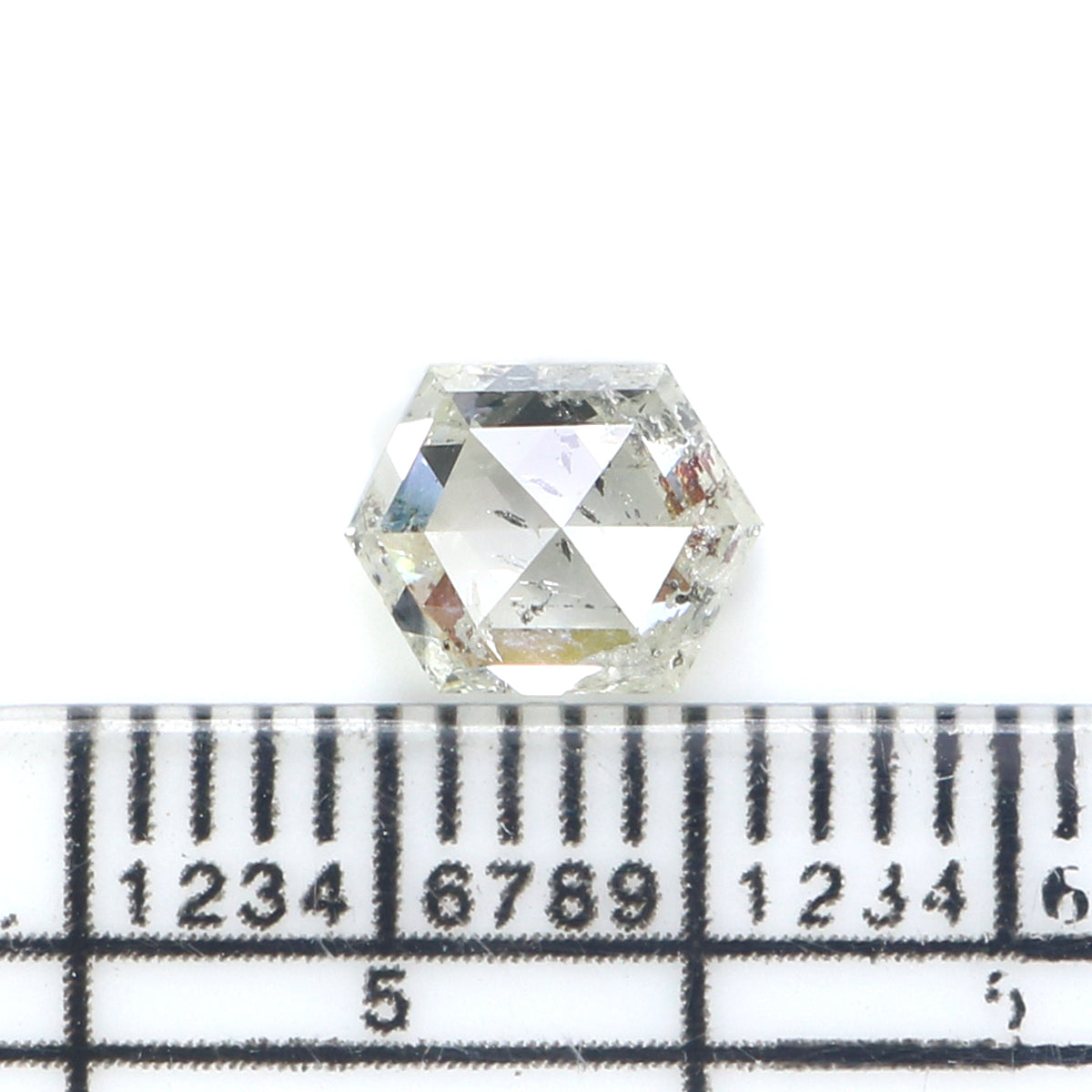 1.12 CT Natural Loose Hexagon Shape Diamond White - J Hexagon Diamond 6.85 MM Natural Loose White - J Color Hexagon Rose Cut Diamond QL2683