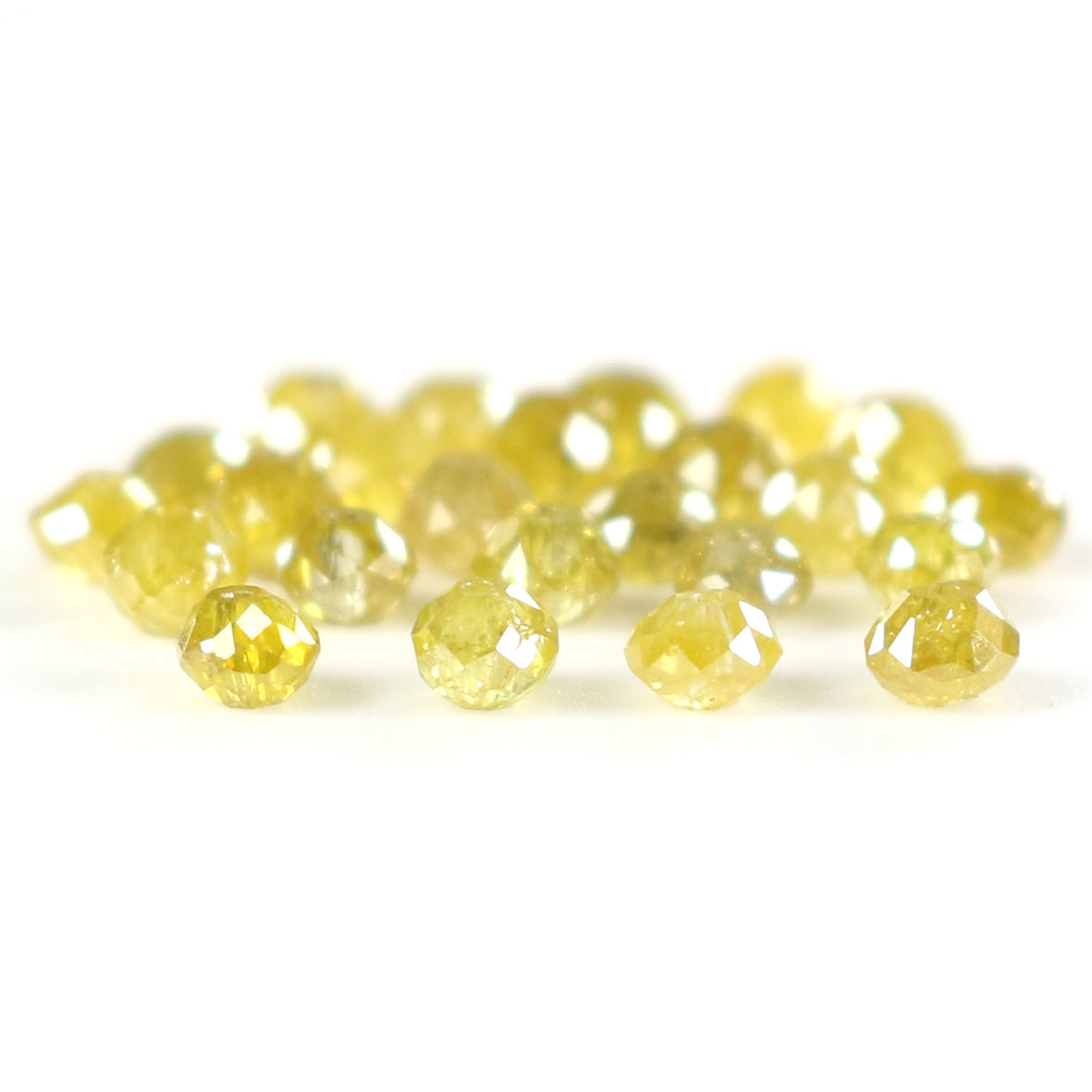 2.28 CT Natural Loose Bead Shape Diamond Yellow Color Bead Cut Diamond 2.30 MM Natural Loose Yellow Color Bead Rose Cut Diamond LQB1710