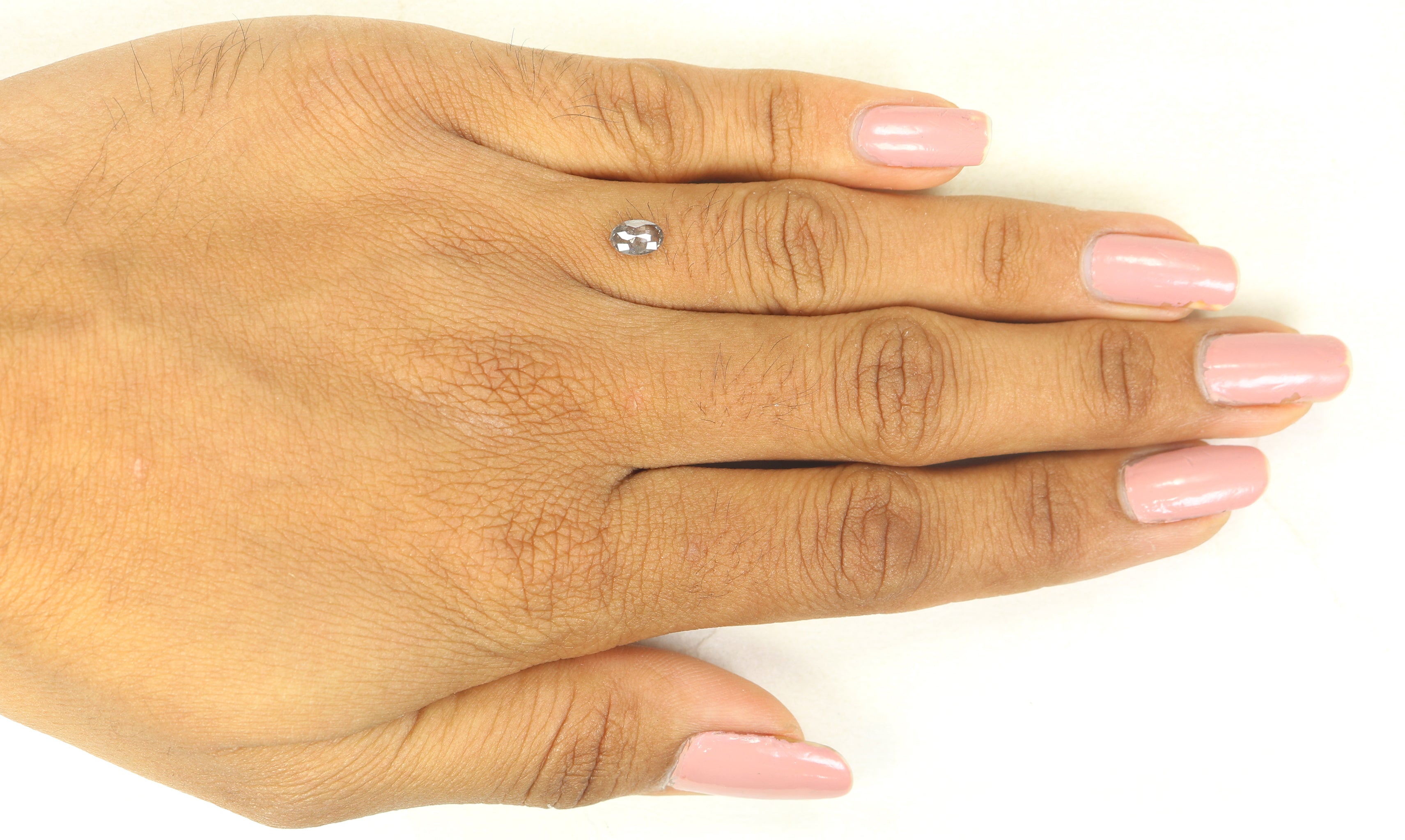 0.40 CT Natural Loose Oval Shape Diamond Salt And Pepper Oval Cut Diamond 5.85 MM Natural Loose Black Grey Color Oval Rose Cut Diamond LQ244