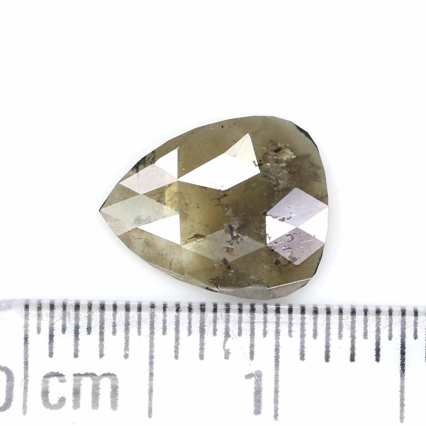 1.12 CT Natural Loose Pear Shape Diamond Grey Color Pear Cut Diamond 9.10 MM Natural Loose Grey Color Diamond Pear Rose Cut Diamond LQ6972