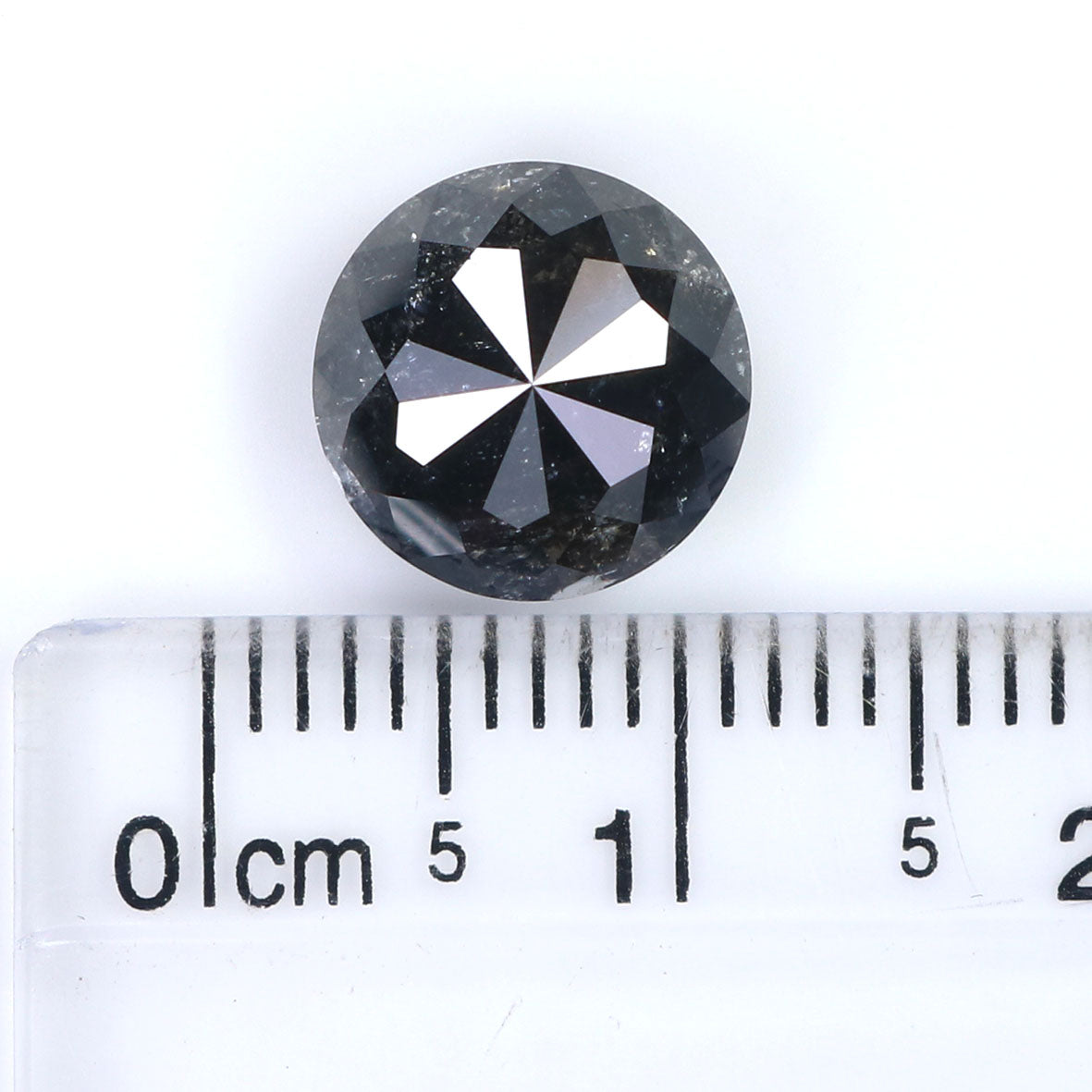 3.60 Ct Natural Loose Round Rose Cut Diamond Black Grey Color Rose Cut Diamond 9.30 MM Natural Loose Salt And Pepper Rose Cut Diamond QL2130