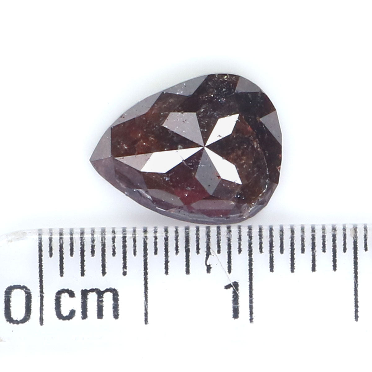 2.03 CT Natural Loose Pear Shape Diamond Brown Color Pear Cut Diamond 9.20 MM Natural Loose Brown Color Diamond Pear Rose Cut Diamond LQ6020