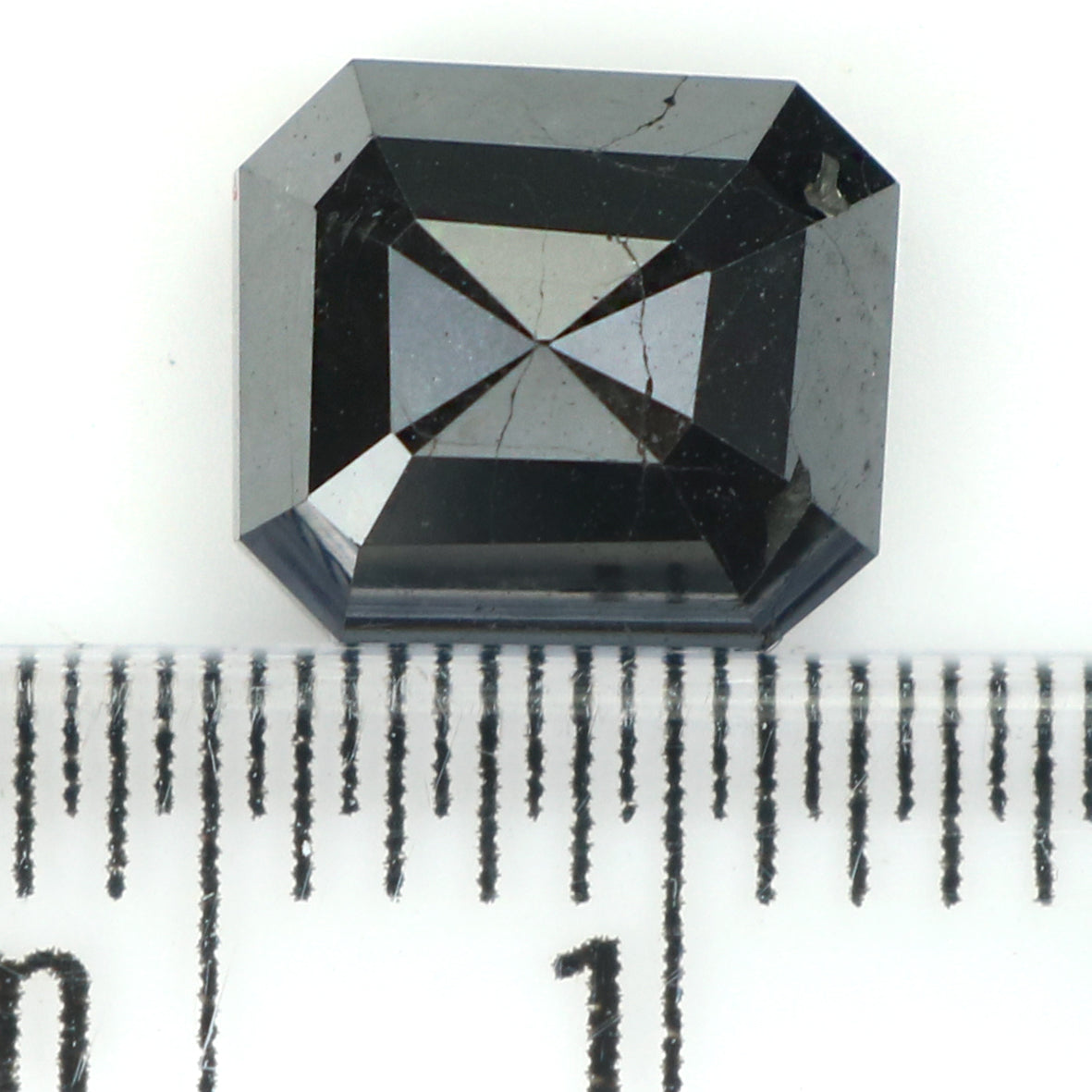 1.64 CT Natural Loose Emerald Shape Diamond Black Color Emerald Diamond 7.20 MM Natural Loose Black Color Emerald Rose Cut Diamond LQ1336