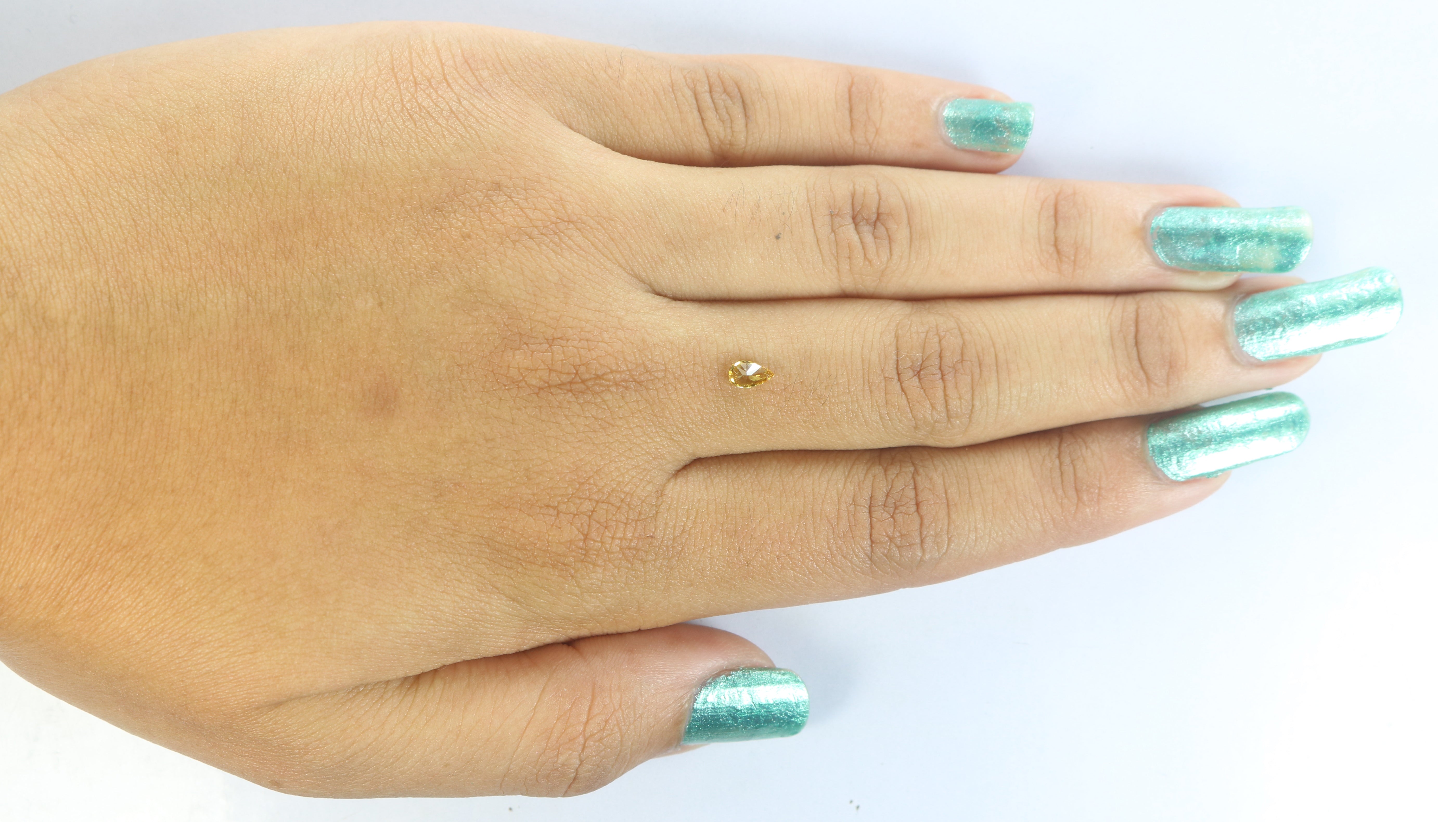 0.21 CT Natural Loose Pear Shape Diamond Yellow Color Pear Cut Diamond 5.25 MM Natural Loose Yellow Color Pear Brilliant Cut Diamond LQ8622