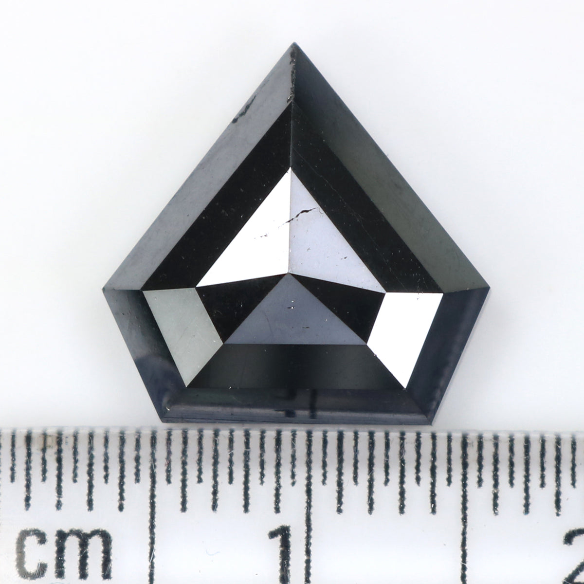 5.22 CT IGI Certified Natural Loose Pentagon Step Cut Diamond Black Color Pentagon Diamond 12.25 MM Natural Black Pentagon Diamond QL1898