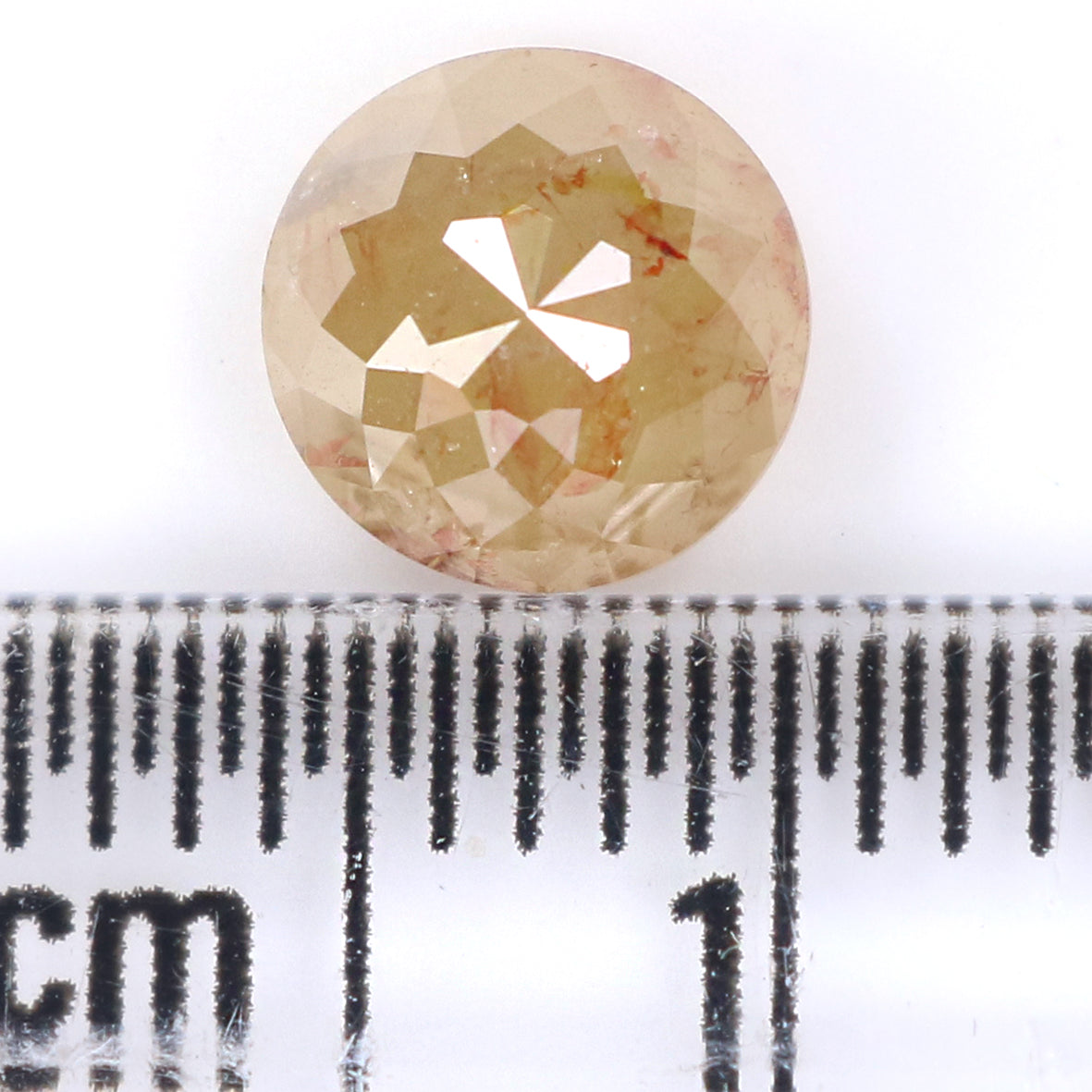 1.51 CT Natural Loose Round Rose Cut Diamond Yellow Color Round Shape Diamond 6.40 MM Natural Yellow Color Round Rose Cut Diamond KQ2436