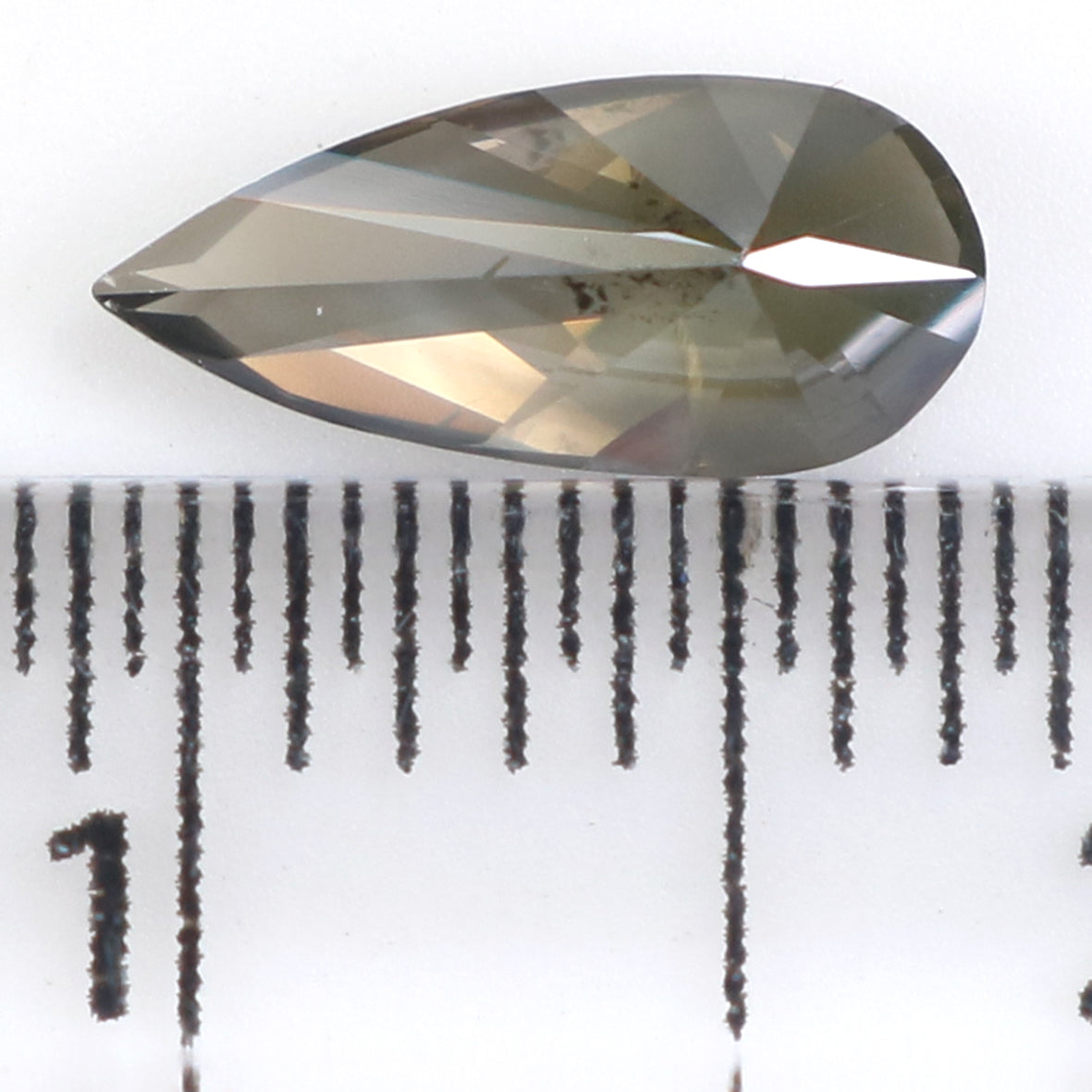0.51 CT Natural Loose Pear Shape Diamond Black Grey Pear Brilliant Cut Diamond 8.20 MM Natural Black Grey Color Pear Shape Diamond LQ1557