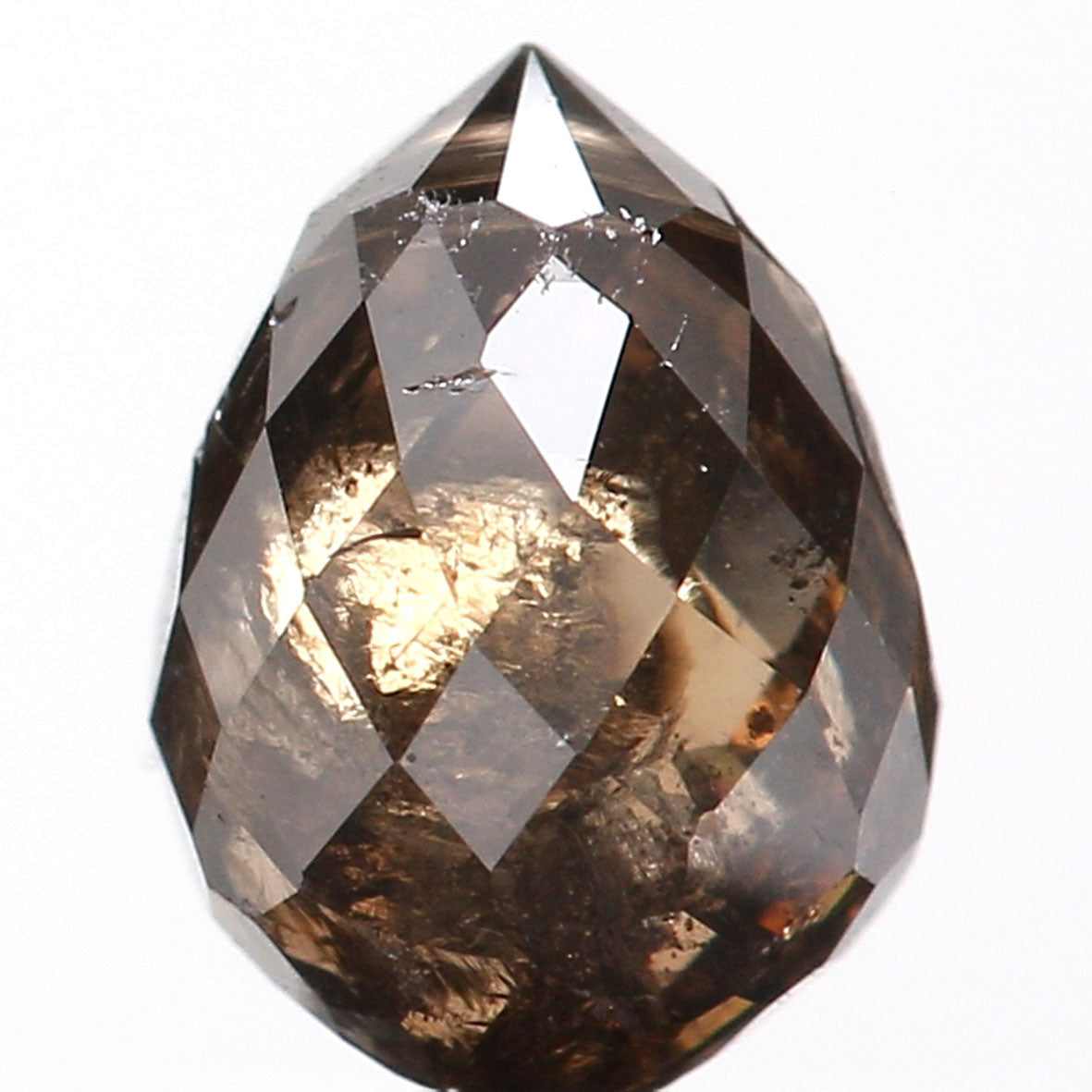 0.79 Ct Natural Loose Diamond, Briolette Diamond, Brown Diamond, Briolette Cut Bead Diamond, Polished Diamond, Faceted Diamond L9824