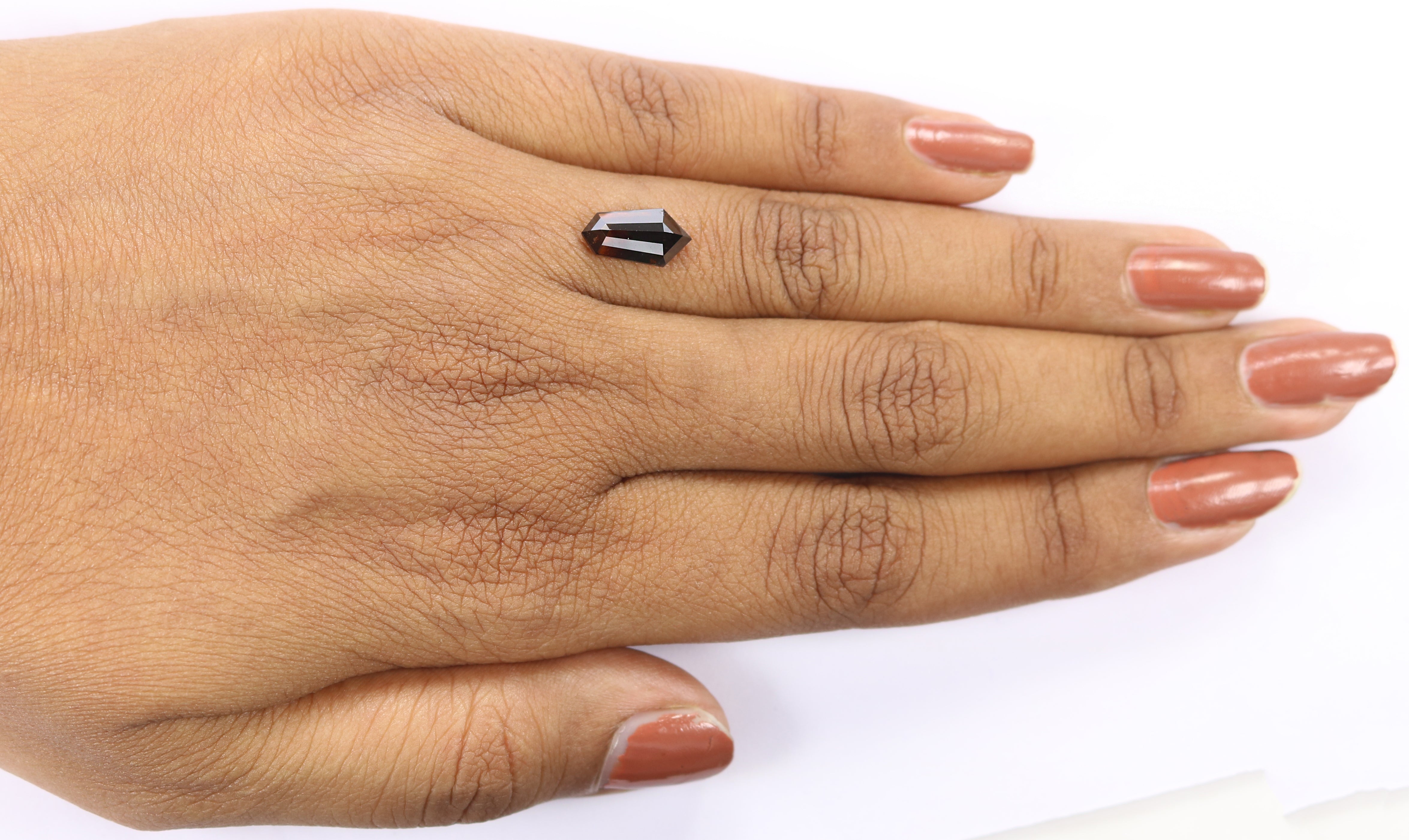 1.84 CT Natural Loose Shield Shape Diamond Brown Color Shield Shape Diamond 11.55 MM Natural Loose Diamond Shield Rose Cut Diamond QL1872