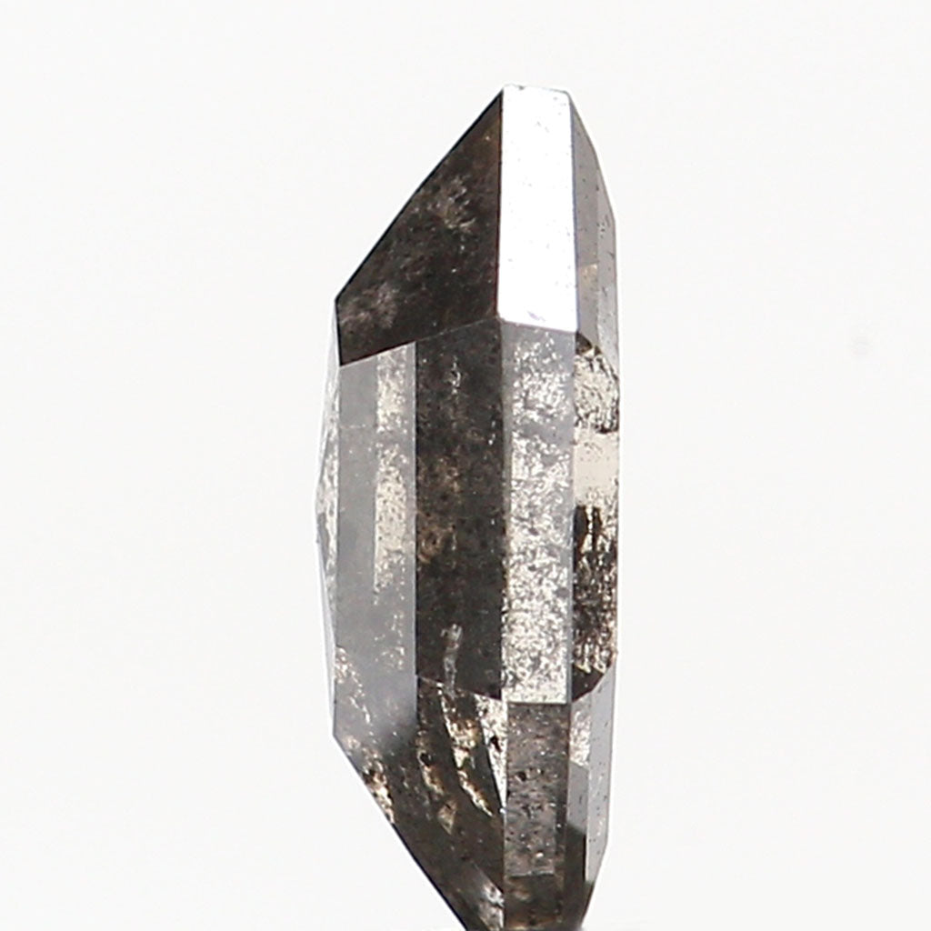 0.61 CT Natural Loose Hexagon Cut Diamond Salt And Pepper Hexagon Diamond 7.65 MM Natural Loose Black Grey Color Hexagon Cut Diamond QL9458