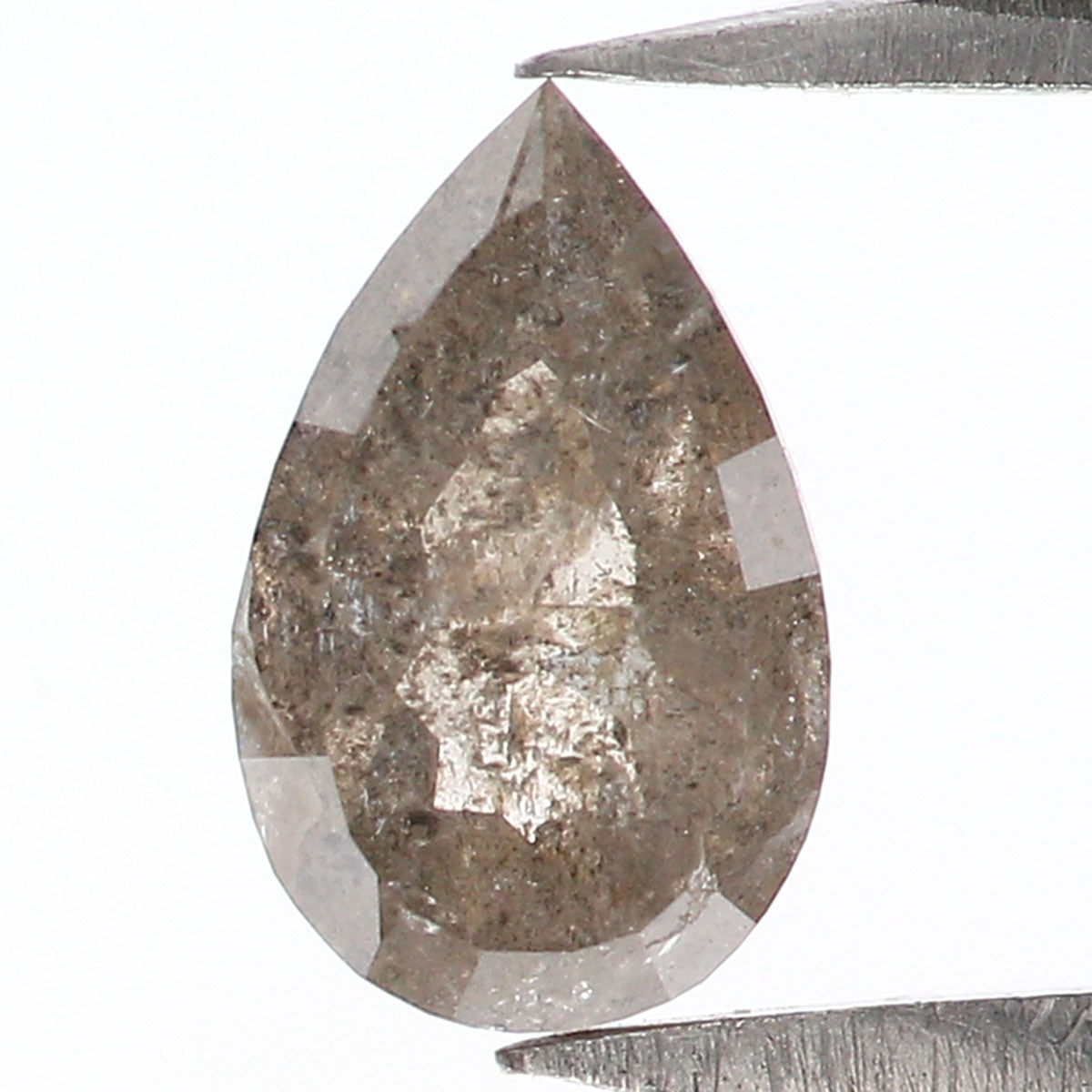 0.63 CT Natural Loose Pear Shape Diamond Brown Color Pear Cut Diamond 7.10 MM Natural Loose Grey Color Diamond Pear Rose Cut Diamond LQ7355