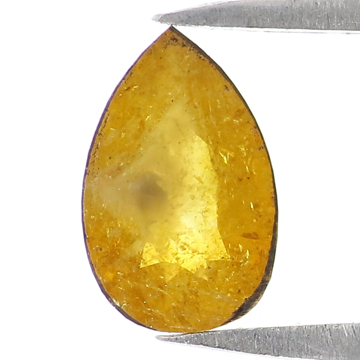 0.55 CT Natural Loose Pear Shape Diamond Yellow Color Pear Shape Diamond 7.60 MM Natural Loose Yellow Diamond Pear Rose Cut Diamond QK2580