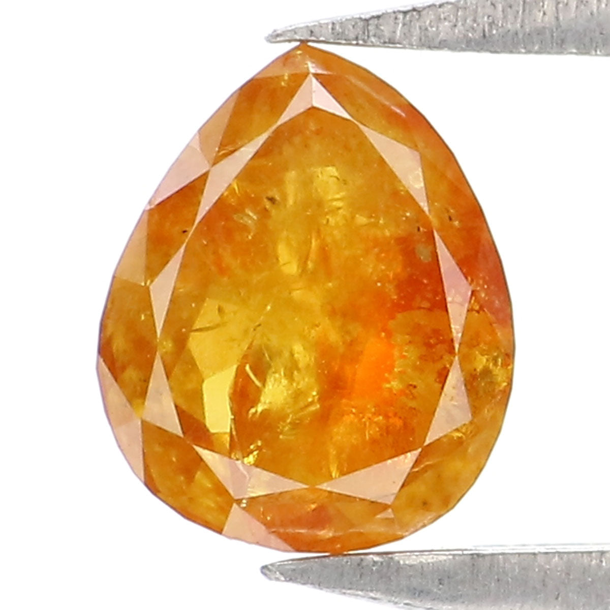 0.60 CT Natural Loose Pear Shape Diamond Yellow Color Pear Diamond 5.85 MM Natural Loose Yellow Color Pear Diamond Rose Cut Diamond LQ2147