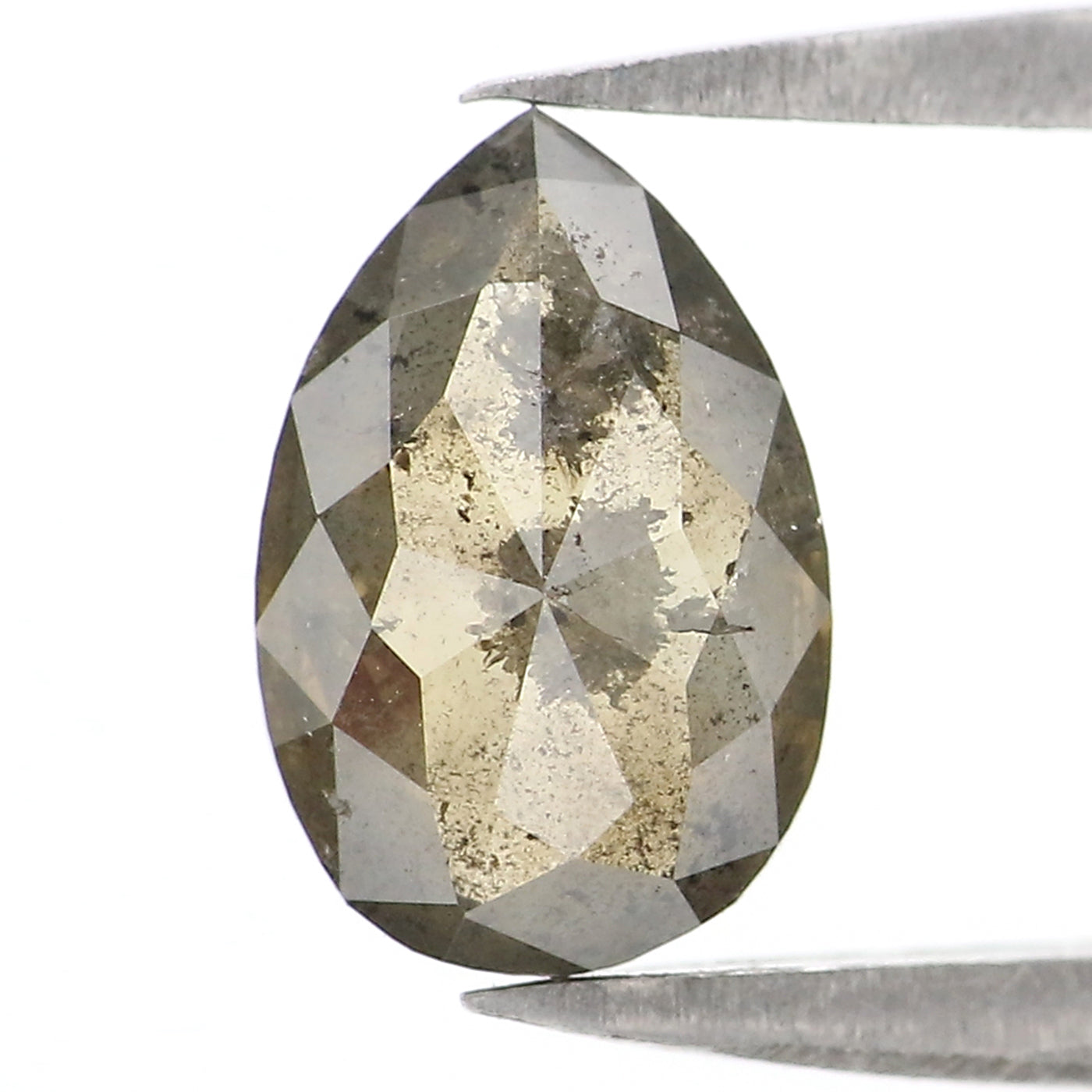 1.16 CT Natural Loose Pear Diamond Green Color Pear Diamond 8.70 MM Natural Loose Diamond Pear Rose Cut Diamond Pear Shape Diamond QK2608
