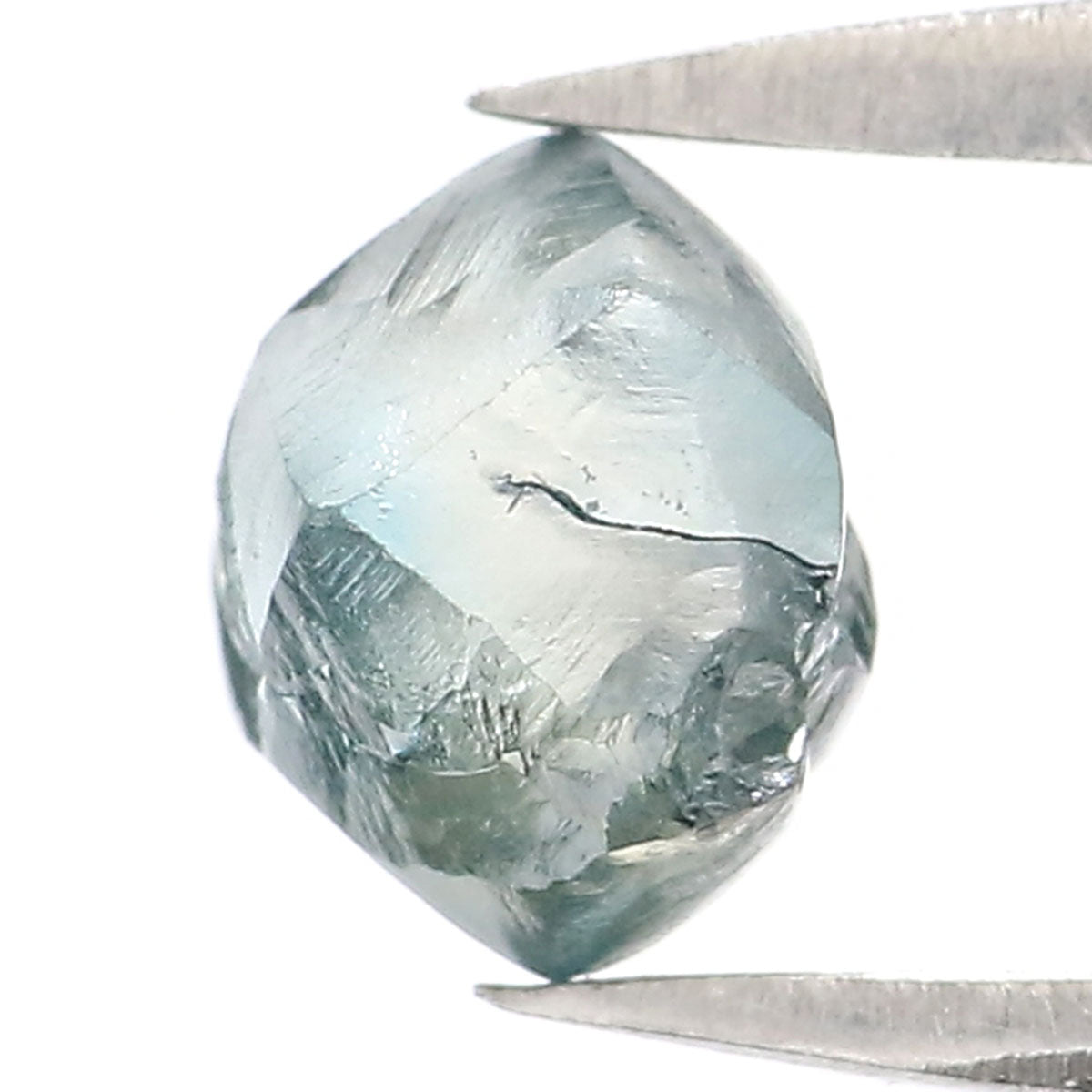 1.00 CT Natural Loose Rough Shape Diamond Blue Color Rough Cut Diamond 5.65 MM Natural Loose Blue Color Rough Irregular Cut Diamond QL2333